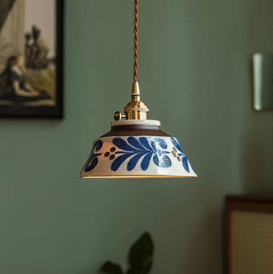 Ronja Ceramic Pendant Light-Home & Garden > Lighting > Pendant Lights-Laren Fete-Blue Meadow-Laren Fete