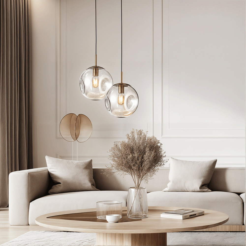 Savora Pendant Light | Glass Kitchen Pendant Lighting, Minimalist Design 1