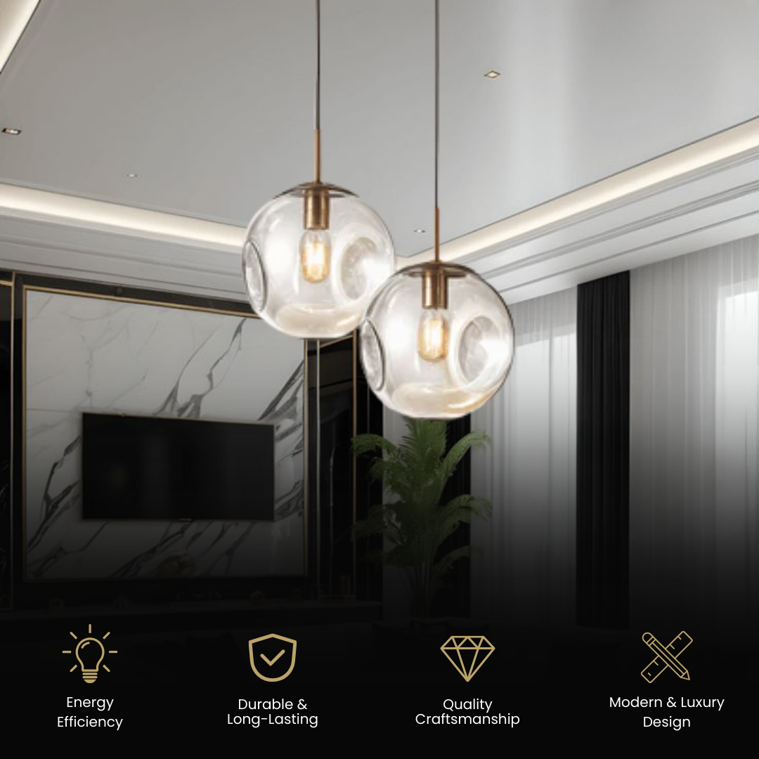 Savora Pendant Light | Glass Kitchen Pendant Lighting, Minimalist Design 6