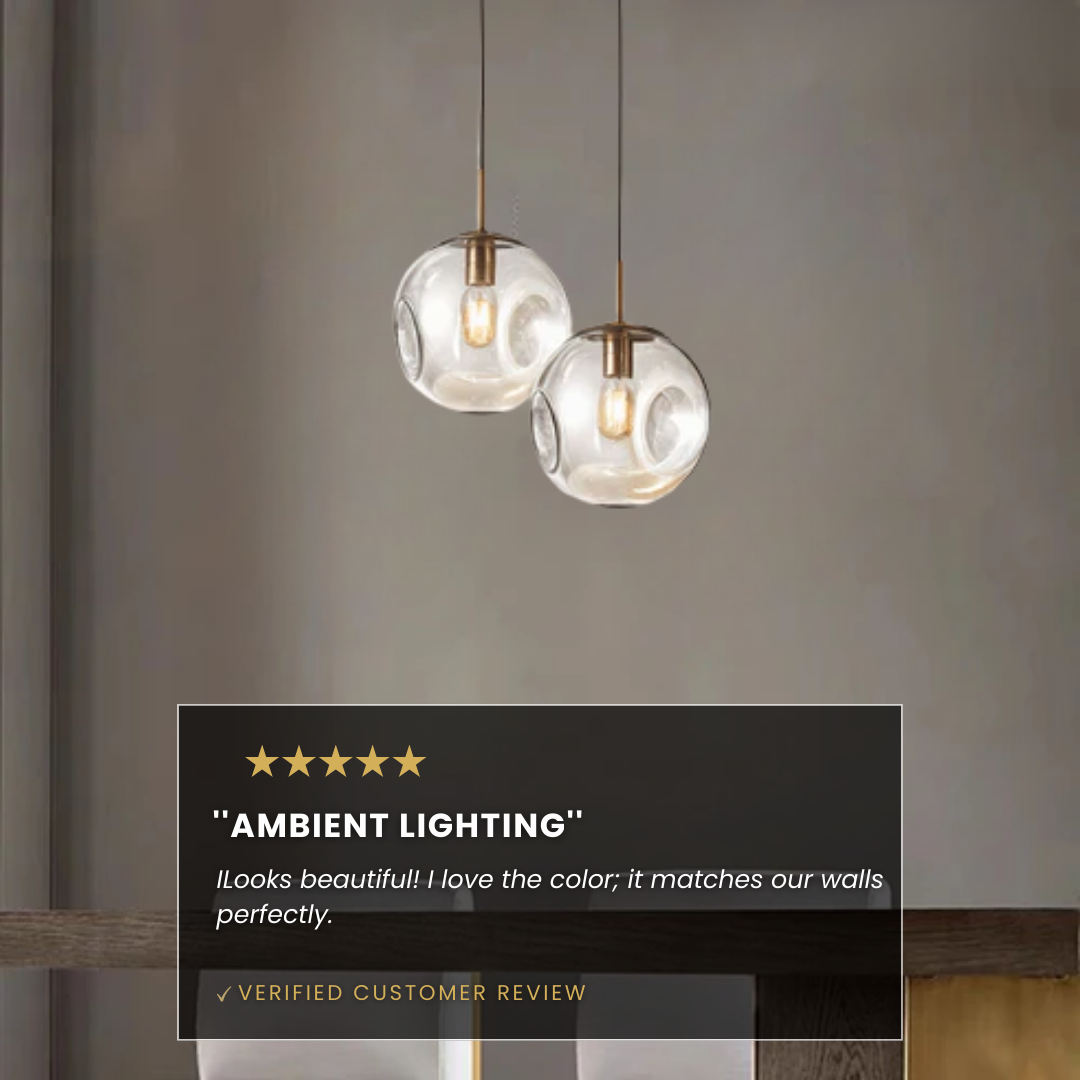 Savora Pendant Light | Glass Kitchen Pendant Lighting, Minimalist Design 7