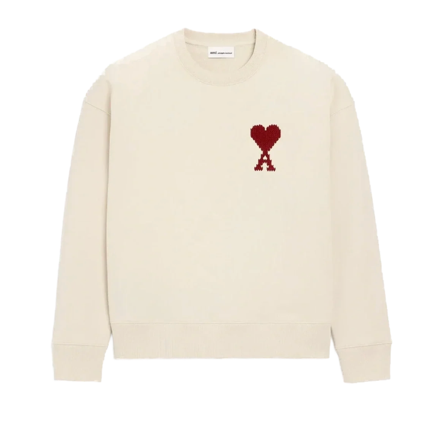 AMI Paris Sweatshirt Ami De Coeur White