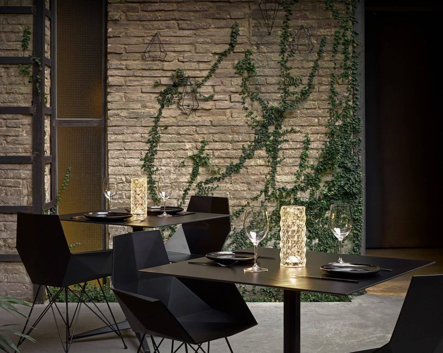 Shard Diamond-Cut Cordless Crystal Lamp-Home & Garden > Lighting > Table Lamps-Laren Fete-White-Laren Fete