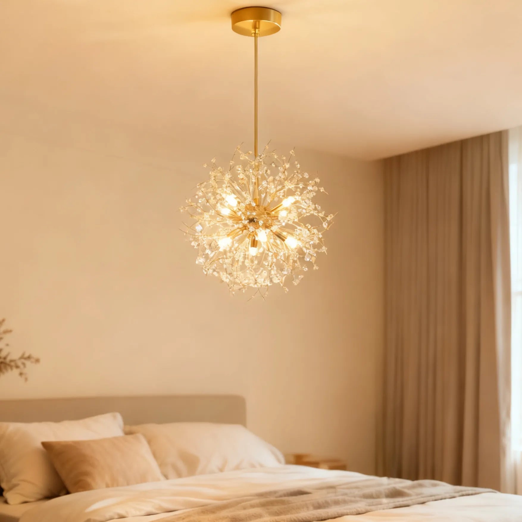 Sparrow Glass Pendant Light | Crystal, Dimmable LED for Kitchen Pendant Lighting 2