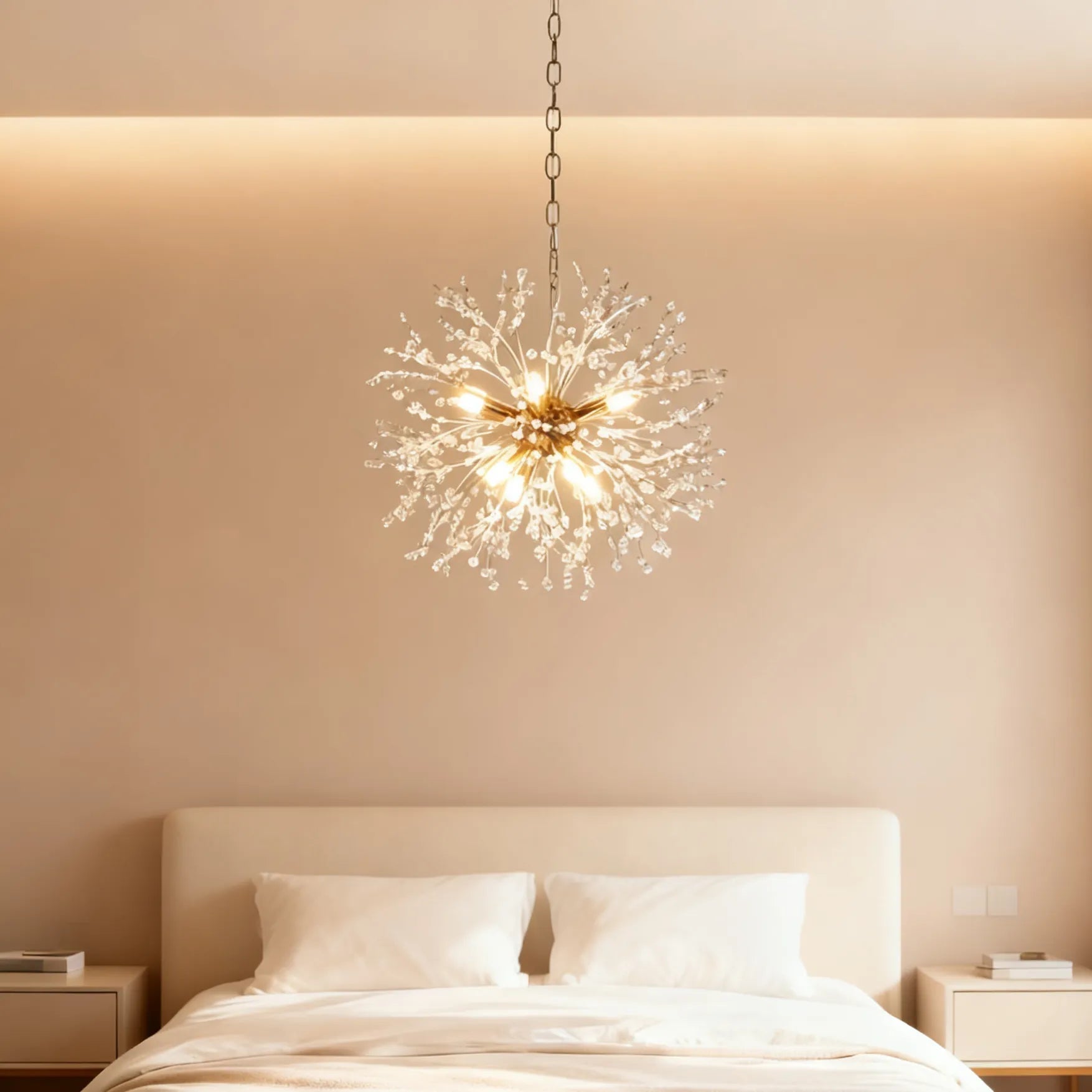 Sparrow Glass Pendant Light | Crystal, Dimmable LED for Kitchen Pendant Lighting 4