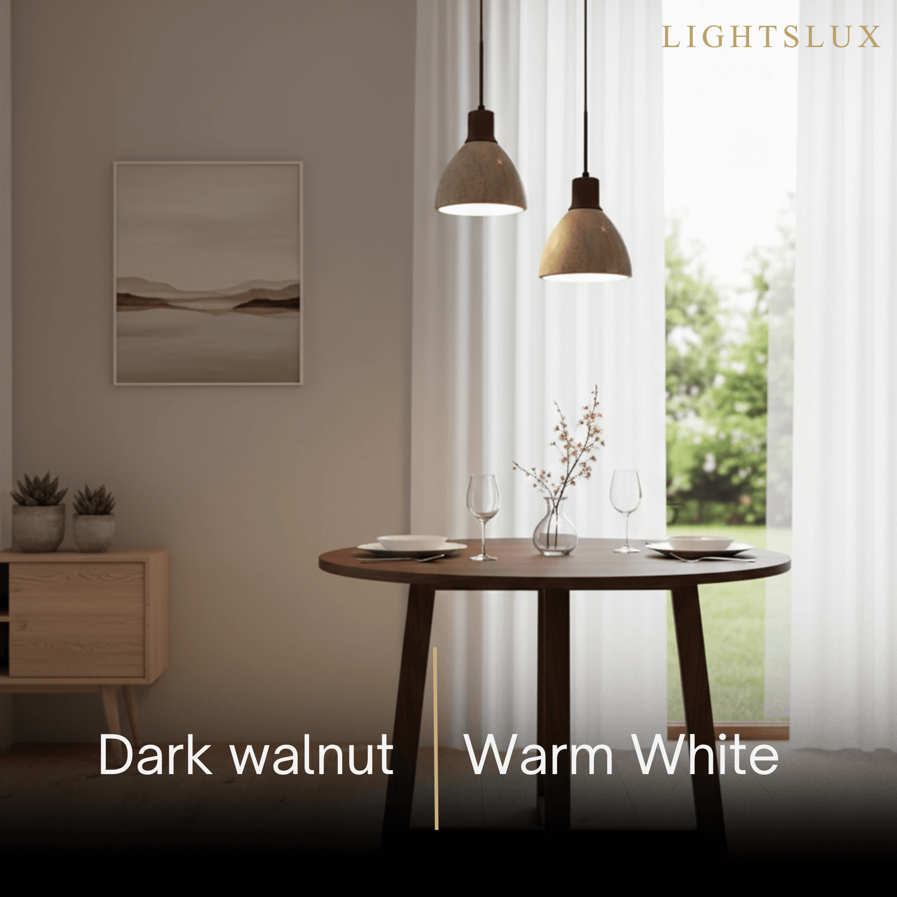 Strata Travertine & Wood Pendant Light-Home & Garden > Lighting > Pendant Lights-Laren Fete-Walnut-Warm White (3000K)-Laren Fete