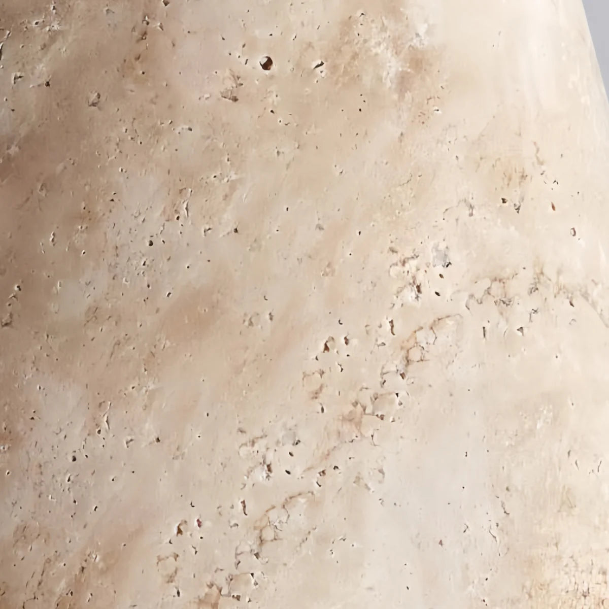 Strata Travertine & Wood Pendant Light-Home & Garden > Lighting > Pendant Lights-Laren Fete-Walnut-Warm White (3000K)-Laren Fete