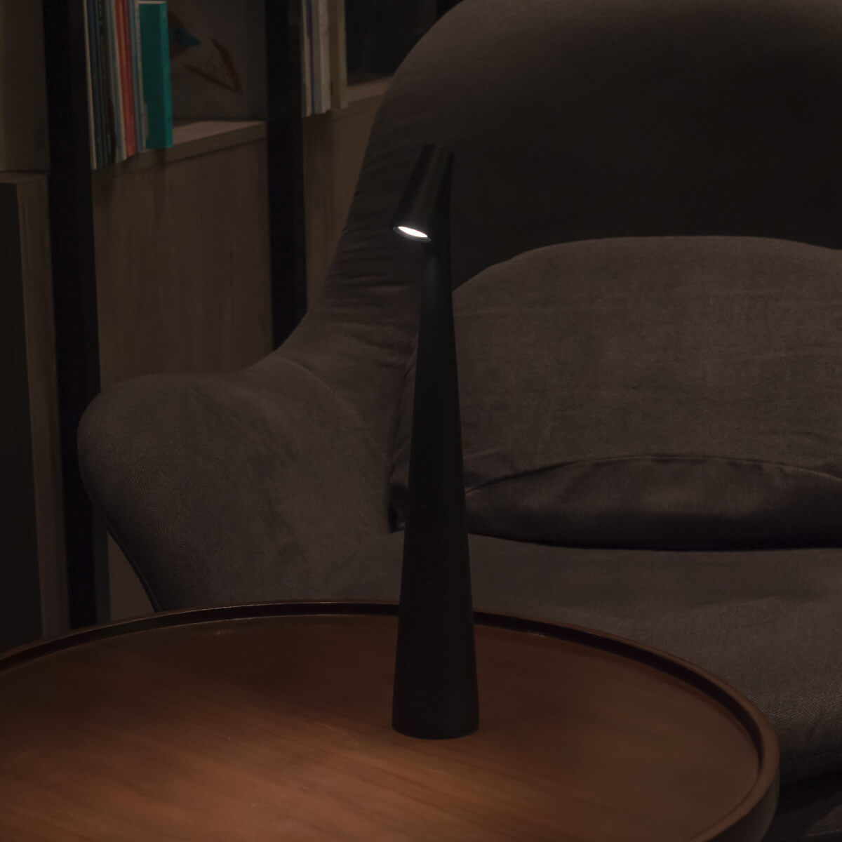 Tura Aluminium Portable Table Lamp-Home & Garden > Lighting > Table Lamps-Laren Fete-Short (H=13in / 33cm)-Black-Laren Fete