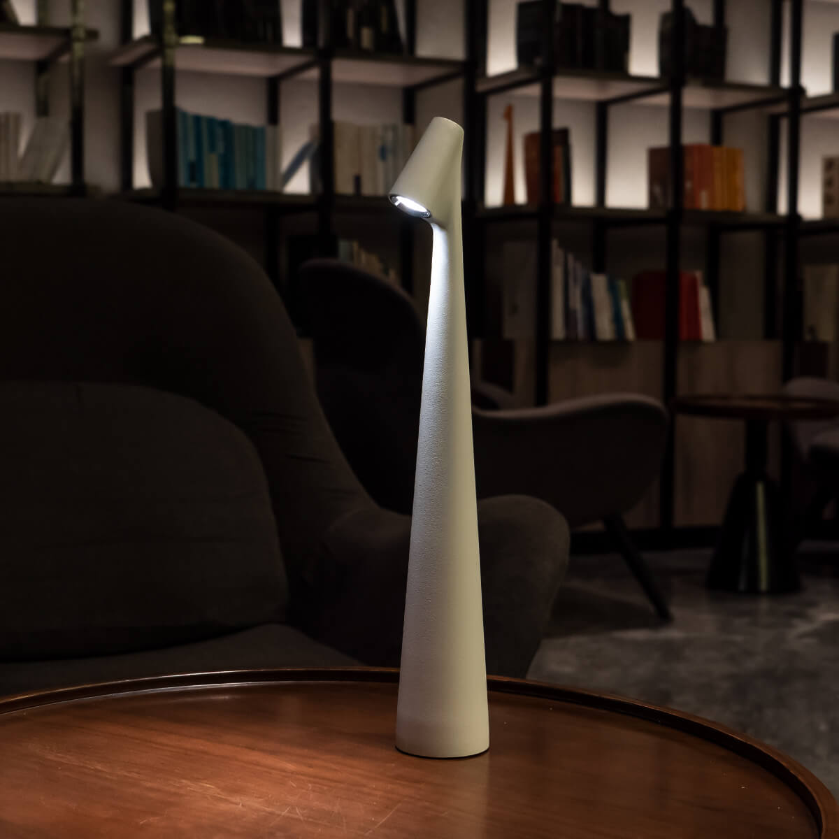 Tura Aluminium Portable Table Lamp-Home & Garden > Lighting > Table Lamps-Laren Fete-Short (H=13in / 33cm)-Golden Brown-Laren Fete