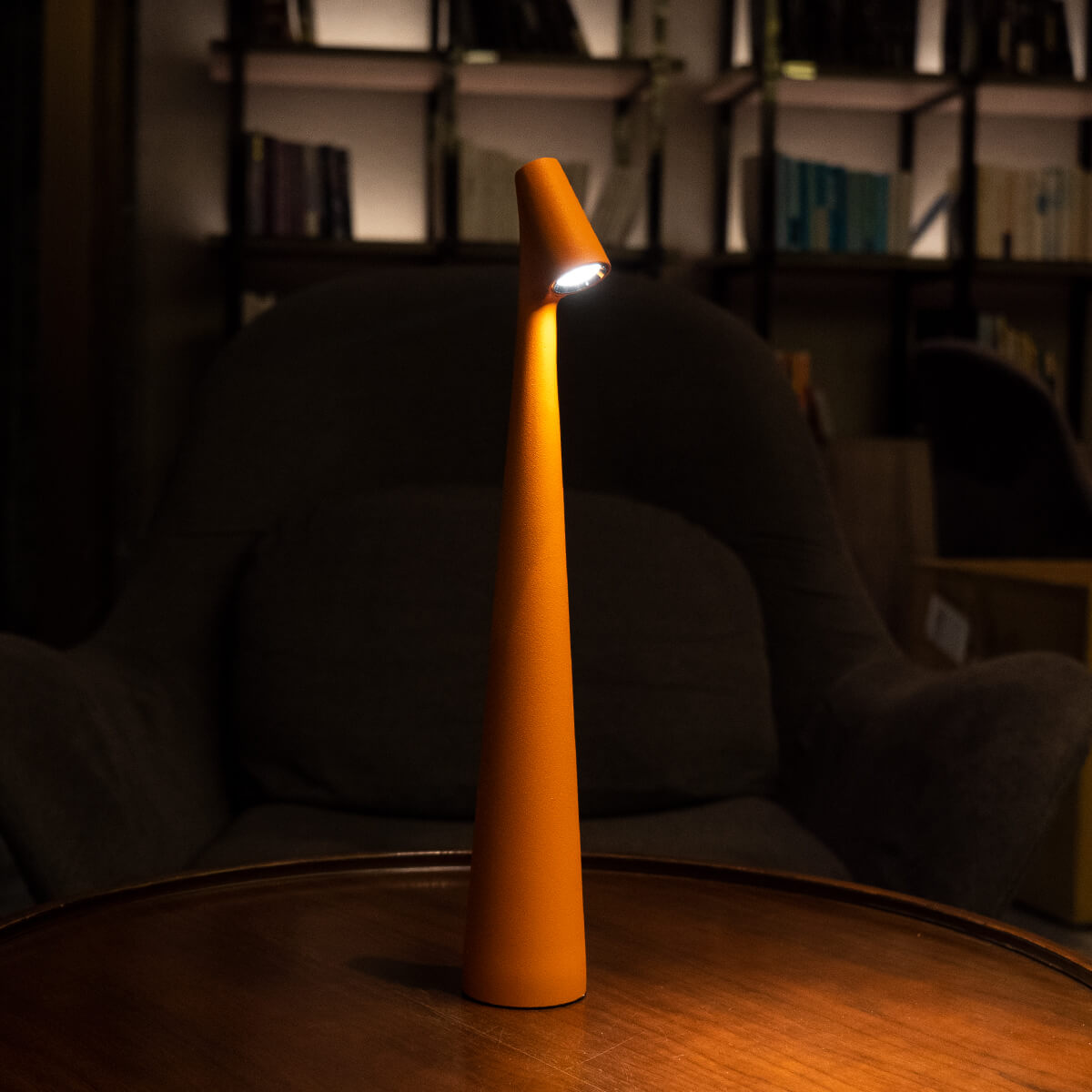 Tura Aluminium Portable Table Lamp-Home & Garden > Lighting > Table Lamps-Laren Fete-Short (H=13in / 33cm)-Golden Brown-Laren Fete