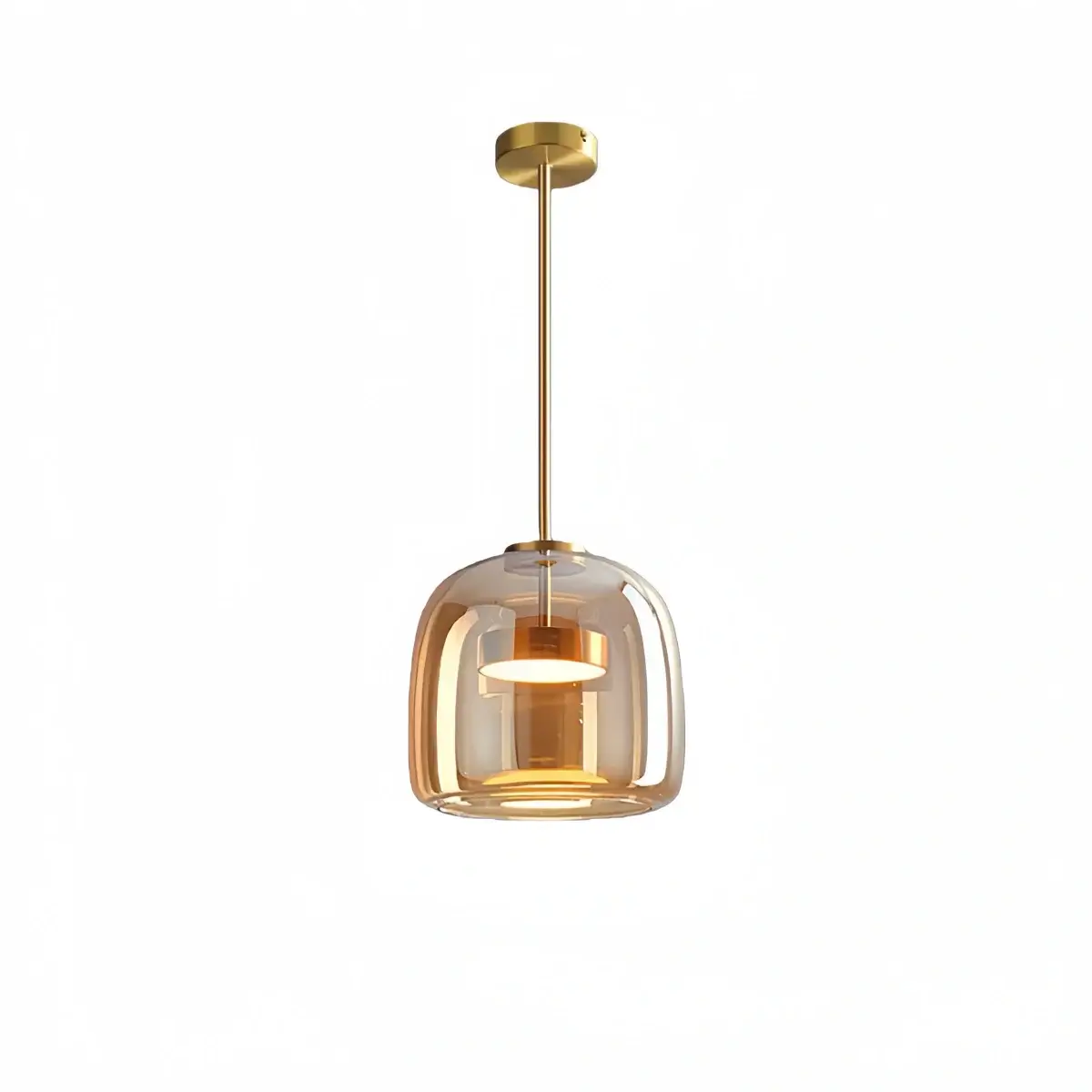 Vetro Hand-Blown Glass Pendant Light-Home & Garden > Lighting > Pendant Lights-Laren Fete-D26cm × H 25cm (10.2″ × 9.8″)-Black & Smoke grey-Warm White (3000K)-Laren Fete