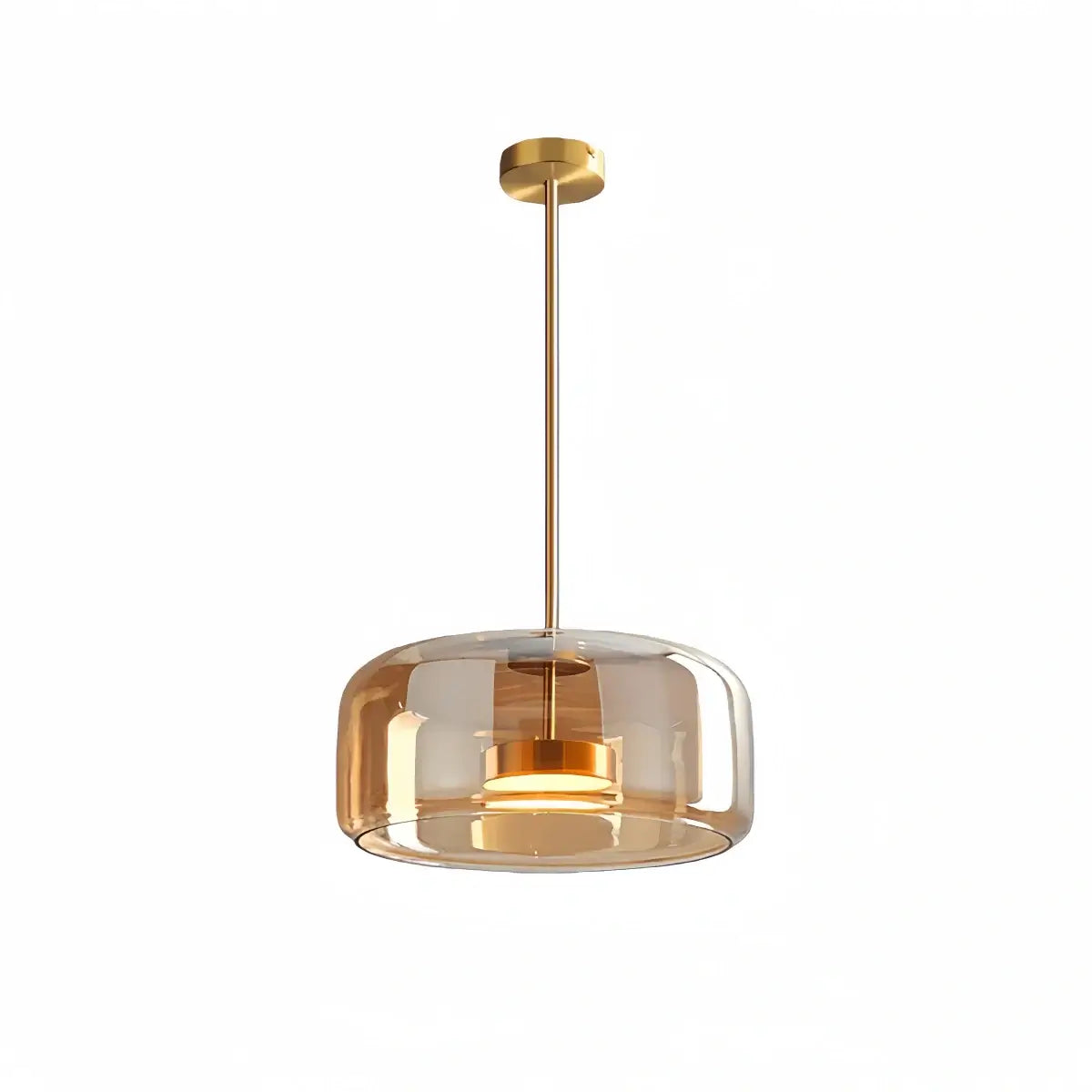 Vetro Hand-Blown Glass Pendant Light-Home & Garden > Lighting > Pendant Lights-Laren Fete-D26cm × H 25cm (10.2″ × 9.8″)-Black & Smoke grey-Warm White (3000K)-Laren Fete