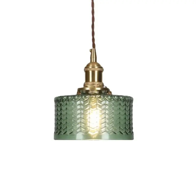 Vinta Pendant Light | Ribbed Glass, Gold Finish 6
