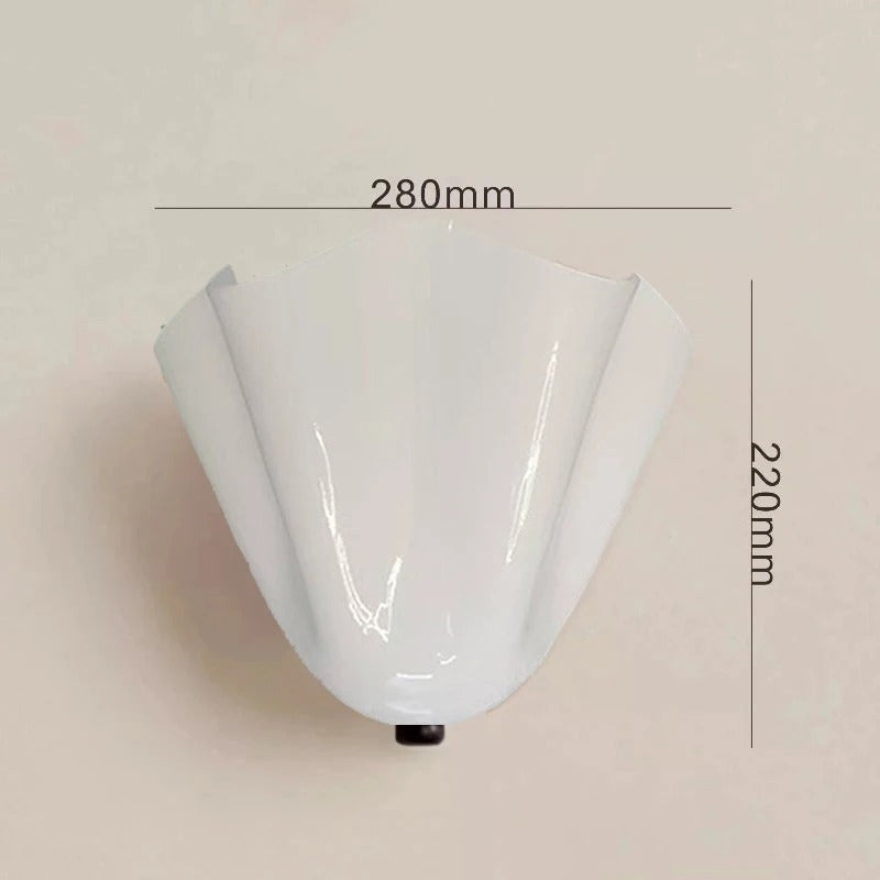 Vistia Glass Wall Lamp – Retro Frosted Shade-Home & Garden > Lighting > Wall Lights & Sconces-Laren Fete-White-Warm light-Laren Fete
