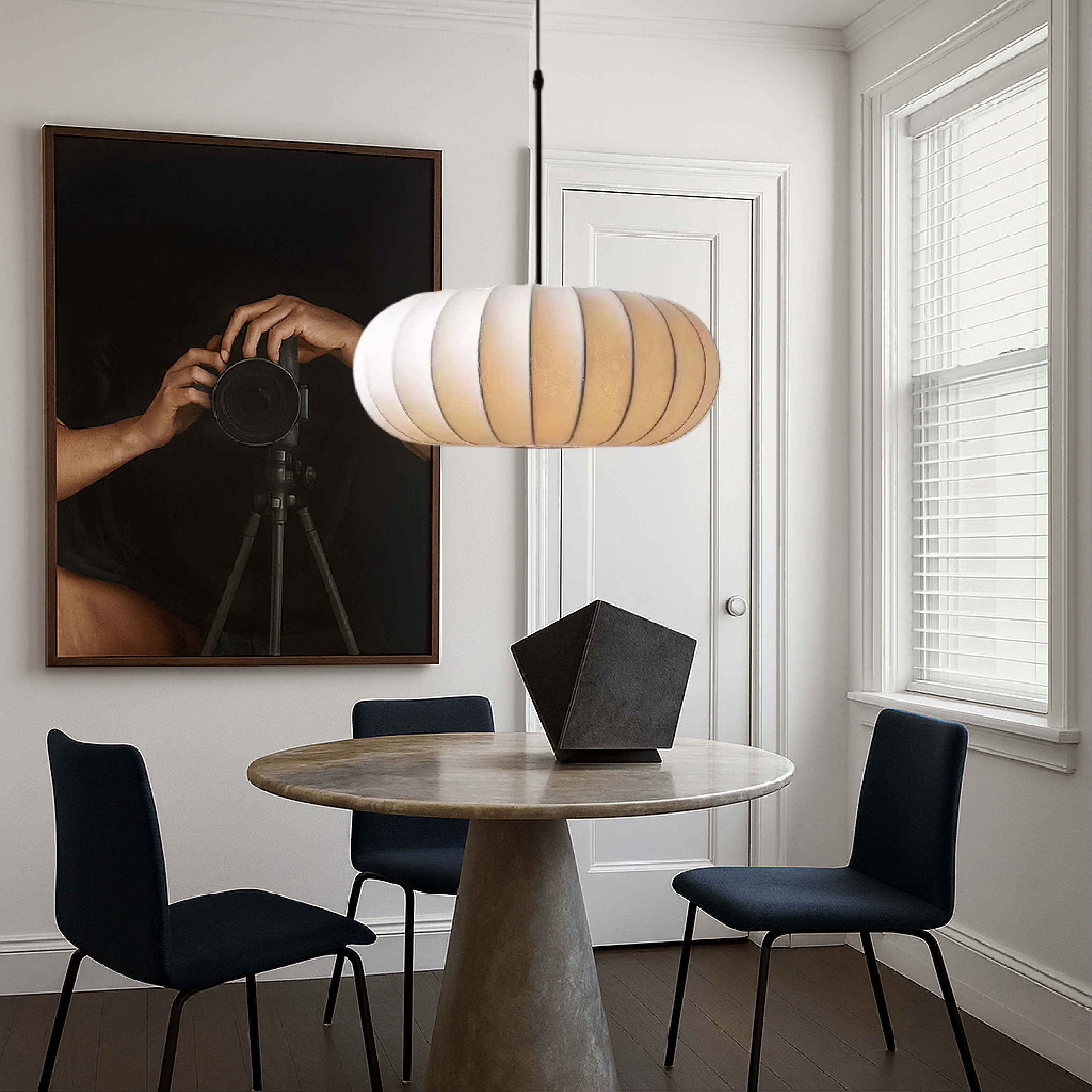 Vivid Pendant Light | Handcrafted Silk, Adjustable Height Kitchen Island Lighting 6