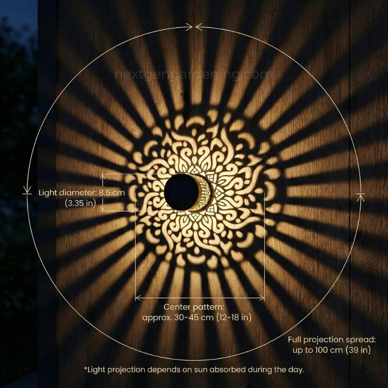 Yantra Solar Mandala Projector Garden Light-Home & Garden > Lighting > Outdoor Lighting > Decorative Outdoor Lighting-Laren Fete-Mandala-Laren Fete