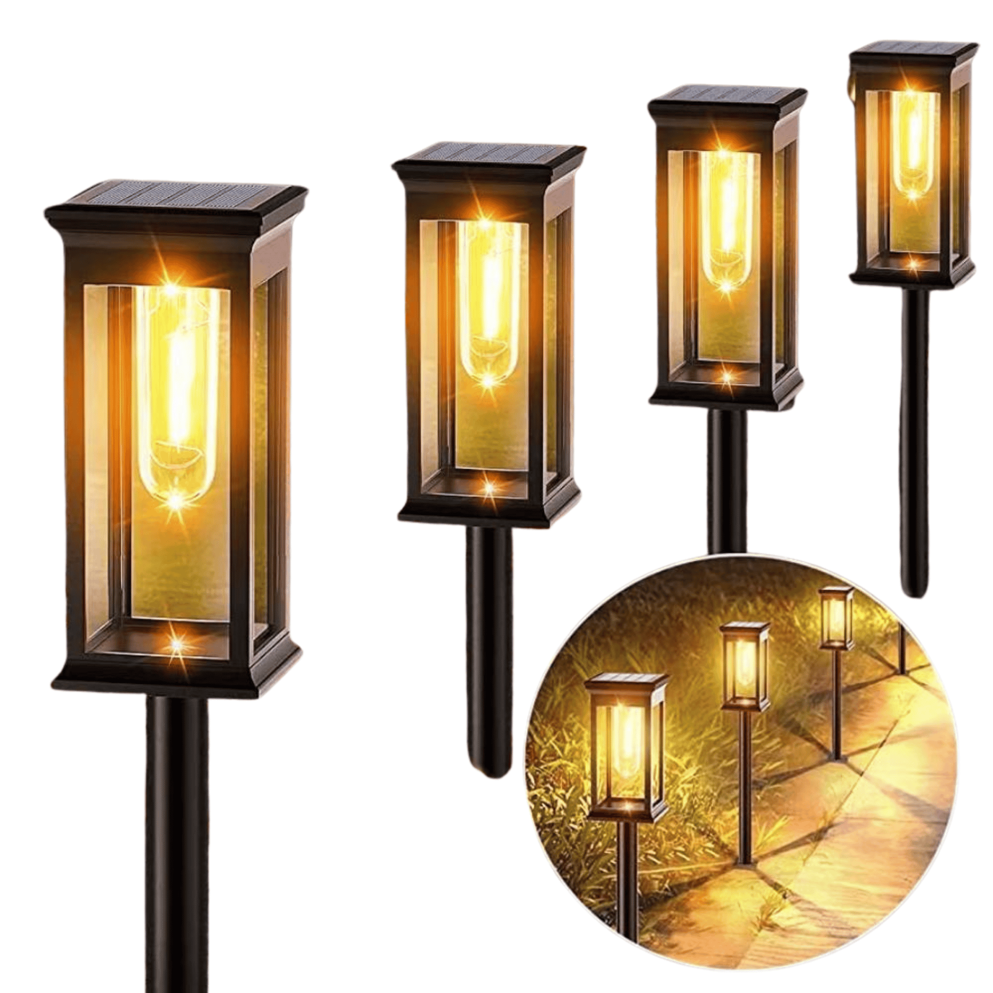 ZenGlow Solar Garden Path Lights-Home & Garden > Lighting > Outdoor Lighting > Path Lights-Laren Fete-2 Pack-Laren Fete