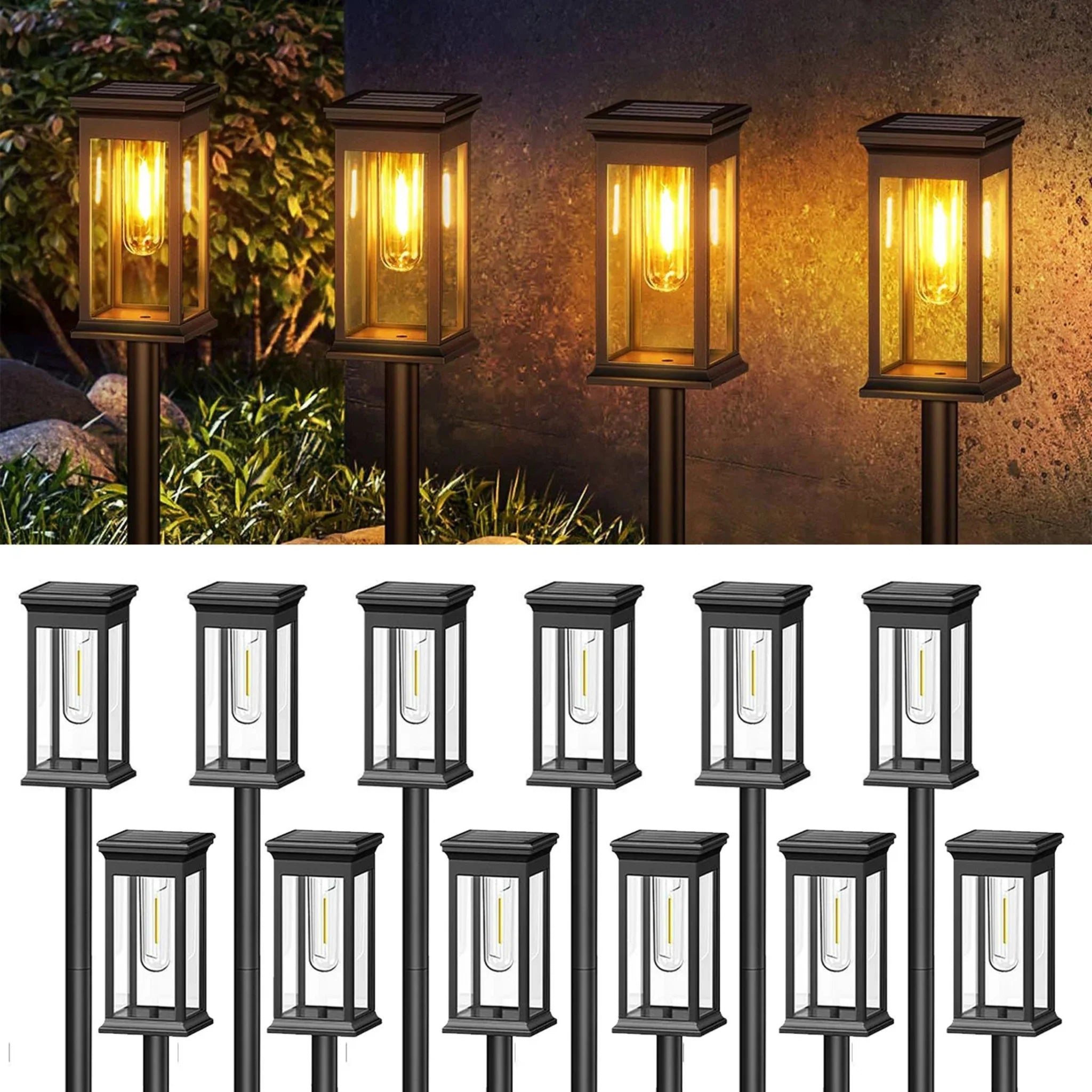 ZenGlow Solar Garden Path Lights-Home & Garden > Lighting > Outdoor Lighting > Path Lights-Laren Fete-2 Pack-Laren Fete