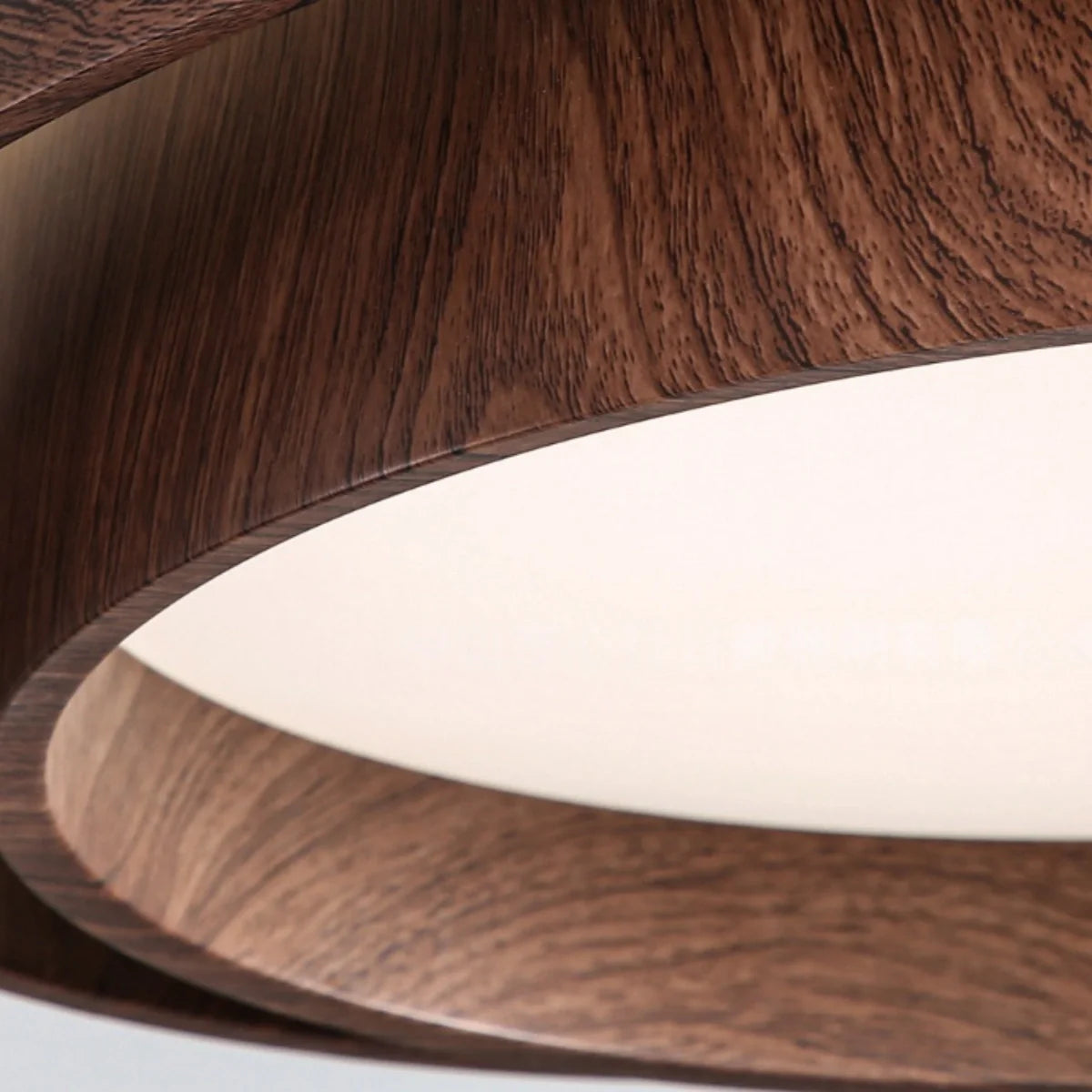 Zenno Walnut Flush Mount Ceiling Light-Home & Garden > Lighting > Ceiling Lights-Laren Fete-D40cm x H14cm (15.7″ x H 5.5″)-Warm White(3000K)-Laren Fete