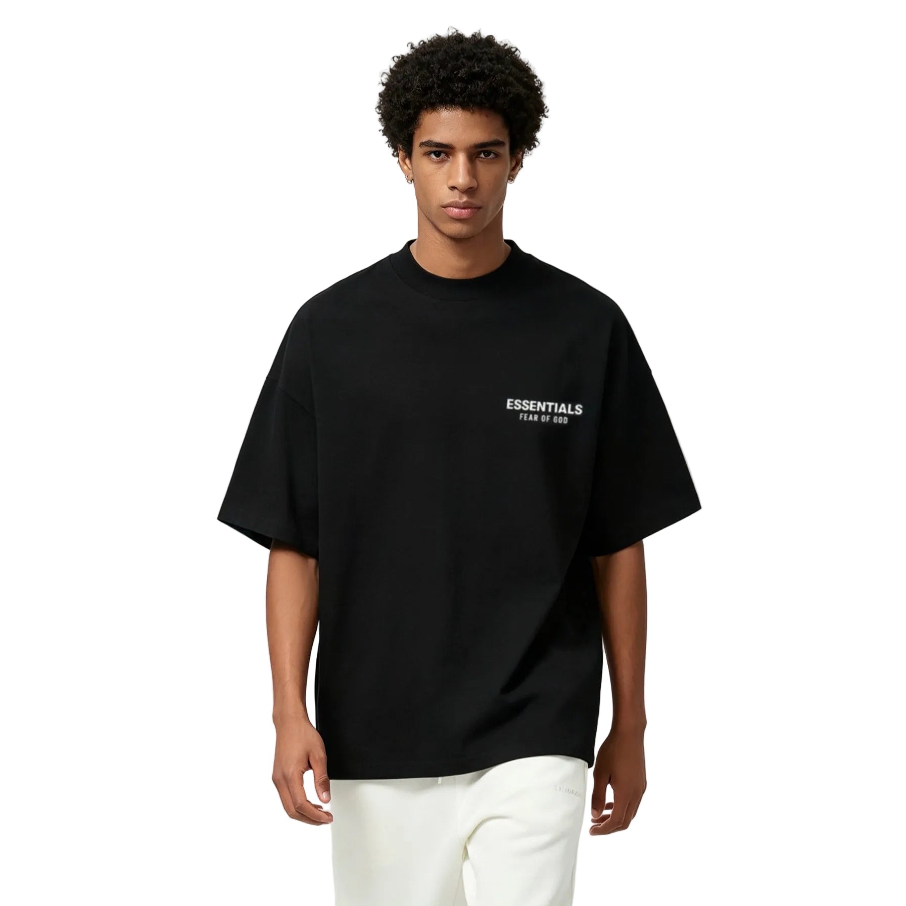 Fear of God Essentials Jersey Crewneck T-Shirt Black