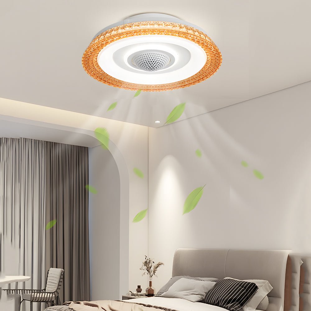 Aether Dimmable Bladeless Ceiling Fan with LED-Home & Garden > Lighting > Ceiling Fans-Laren Fete-Brown-Laren Fete