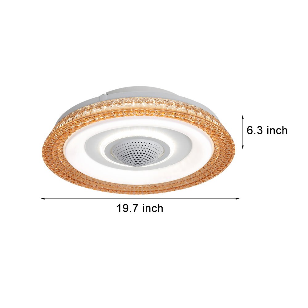 Aether Dimmable Bladeless Ceiling Fan with LED-Home & Garden > Lighting > Ceiling Fans-Laren Fete-Transparent-Laren Fete
