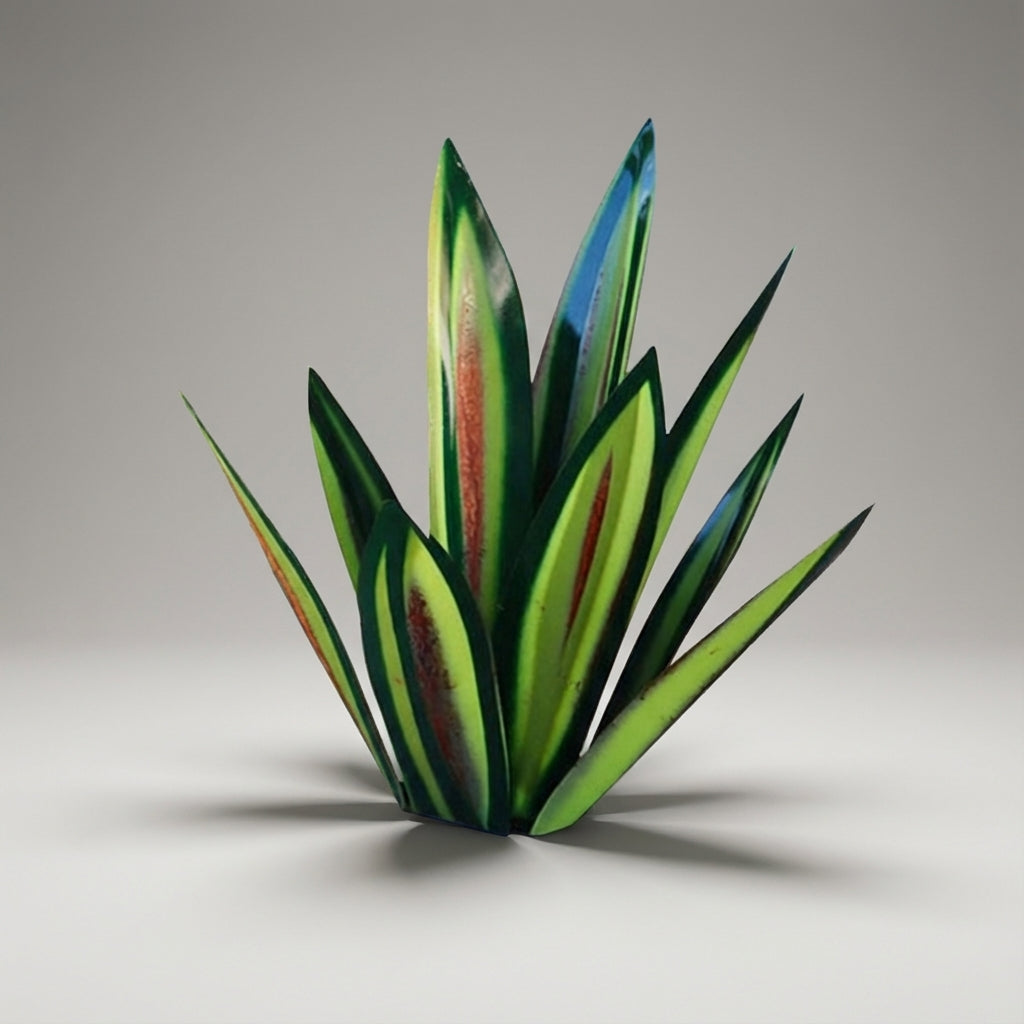 Agavelle Handcrafted Metal Agave Garden Sculpture-Home & Garden > Decor > Garden Ornaments & Sculptures-Laren Fete-Green-Small-Laren Fete