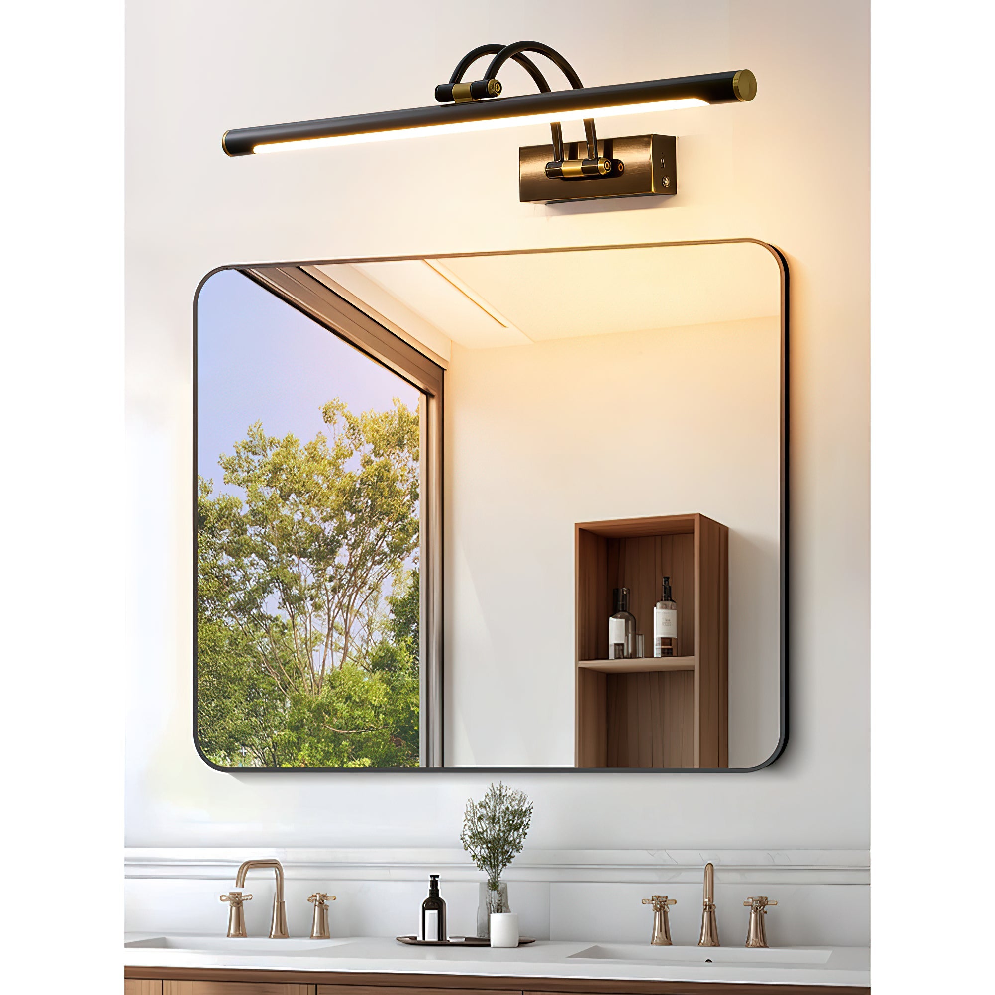Alton Brass Picture Light-Home & Garden > Lighting > Picture Lights-Laren Fete-L 35cm x W 19cm / L 13.8″ x W 7.5″-Antique brass-Rechargeable + Remote control + Touch switch-Laren Fete