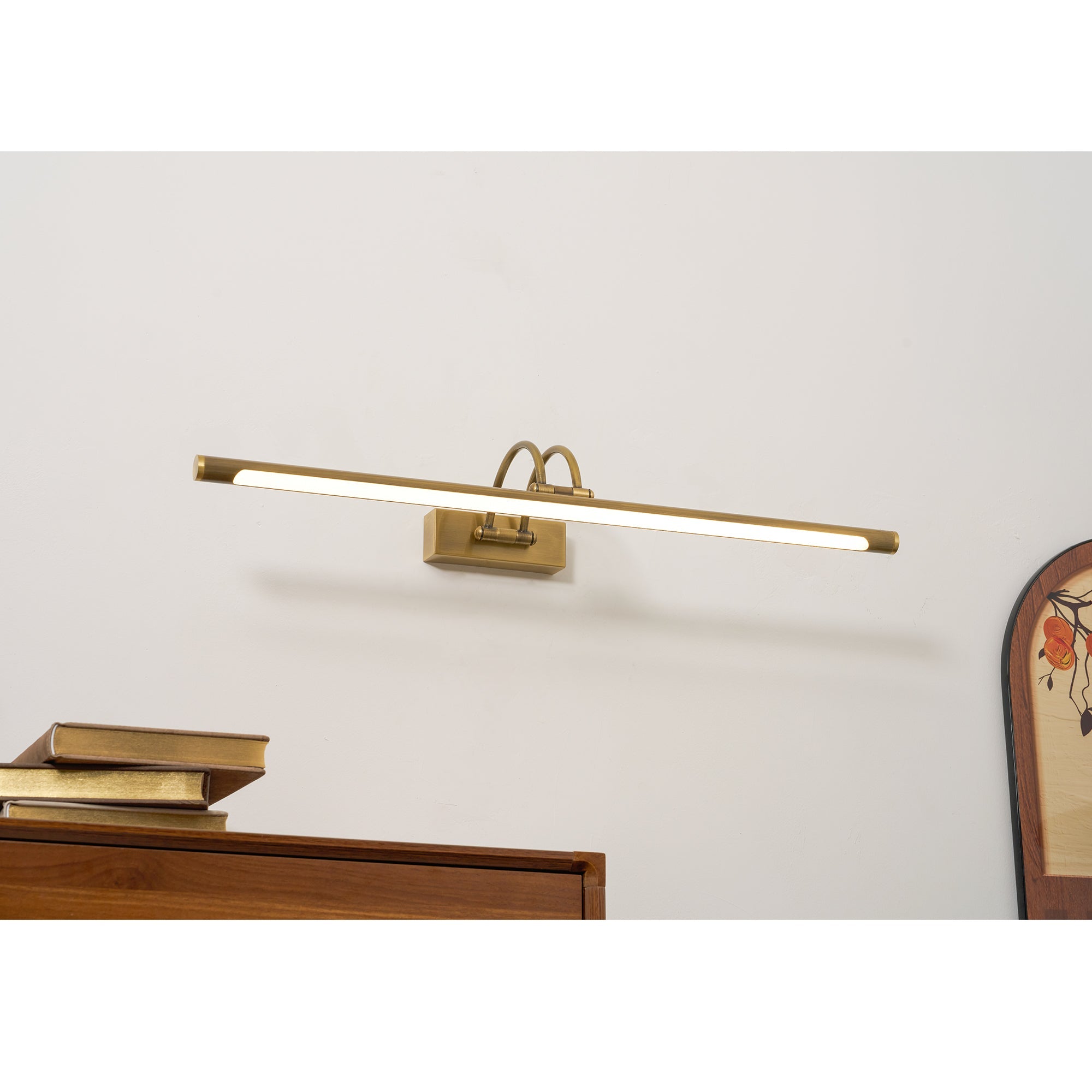 Alton Brass Picture Light-Home & Garden > Lighting > Picture Lights-Laren Fete-L 35cm x W 19cm / L 13.8″ x W 7.5″-Antique brass-Rechargeable + Remote control + Touch switch-Laren Fete