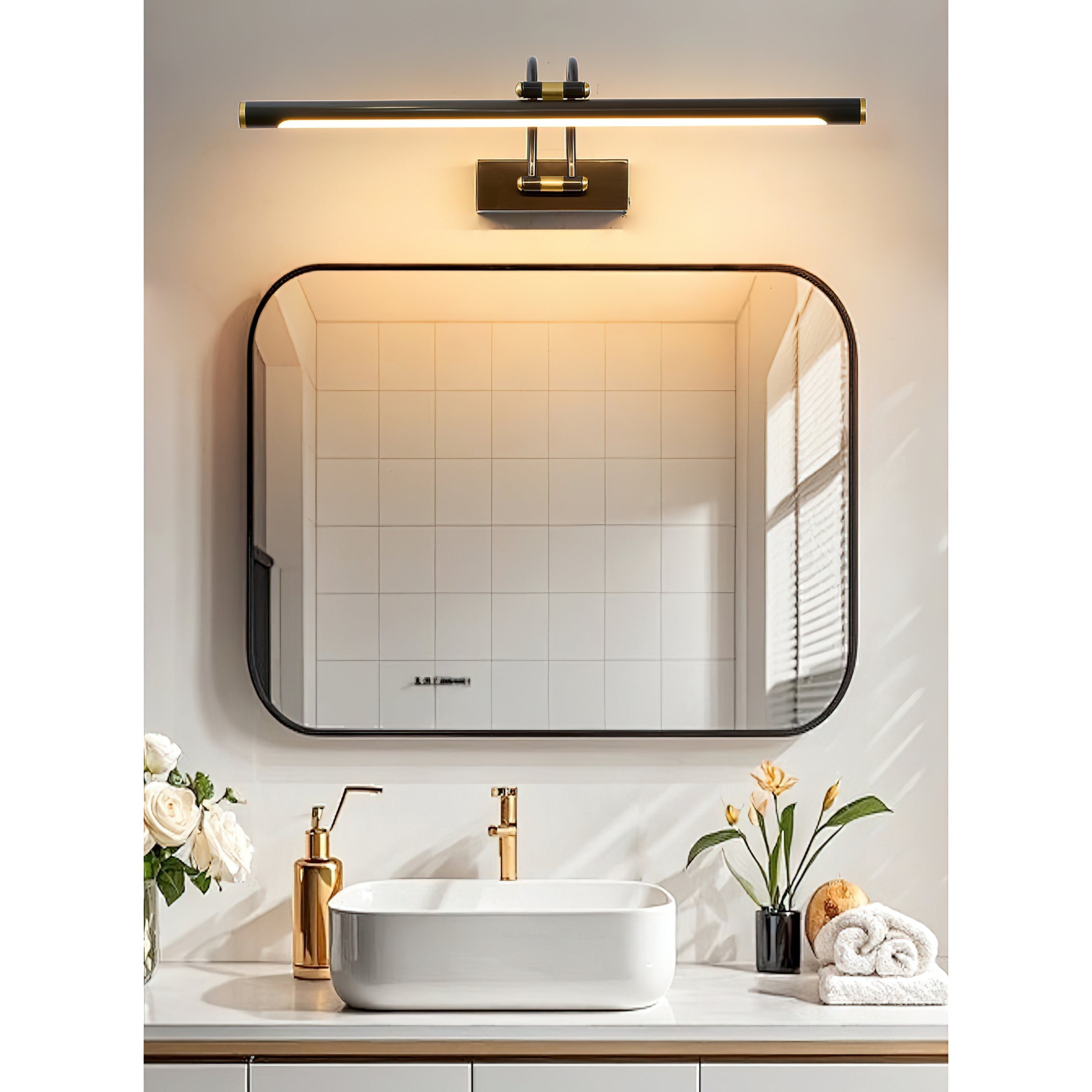 Alton Brass Picture Light-Home & Garden > Lighting > Picture Lights-Laren Fete-L 35cm x W 19cm / L 13.8″ x W 7.5″-Antique brass-Rechargeable + Remote control + Touch switch-Laren Fete