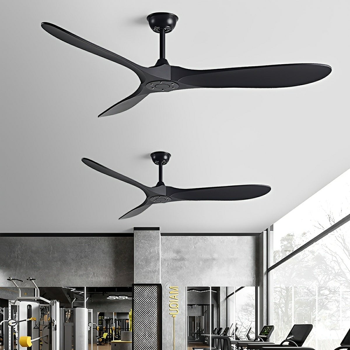Arko Sculptural DC Ceiling Fan-Lighting > Ceiling lights > Ceiling Fans-Laren Fete-Black-42"-Laren Fete