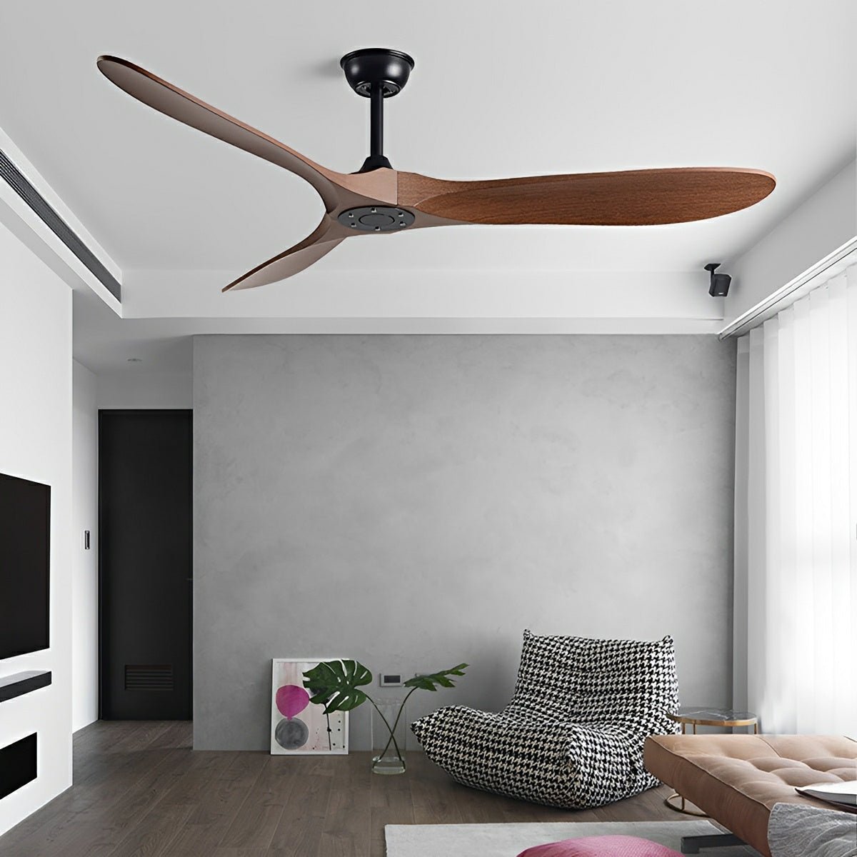 Arko Sculptural DC Ceiling Fan-Lighting > Ceiling lights > Ceiling Fans-Laren Fete-White-42"-Laren Fete