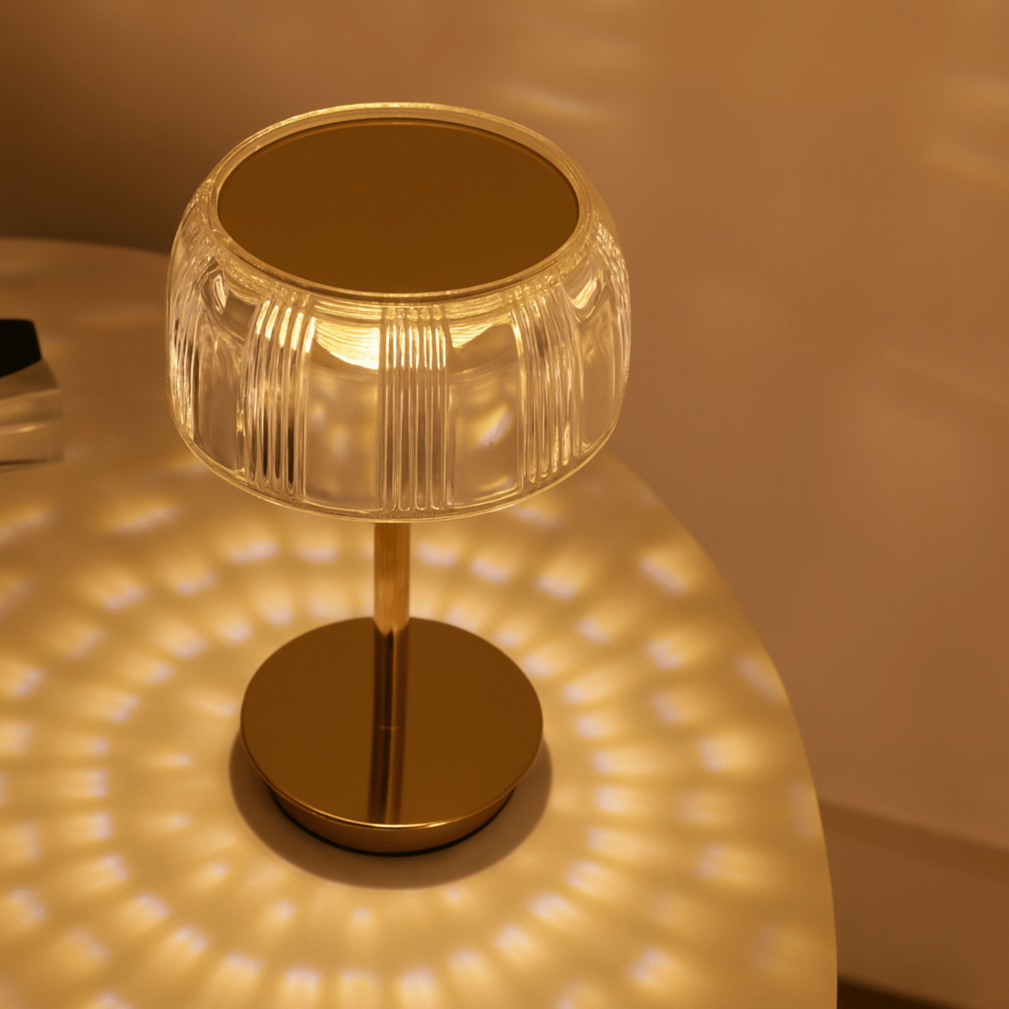 Aura Ribbed Cordless Table Lamp-Home & Garden > Lighting > Table Lamps-Laren Fete-Laren Fete