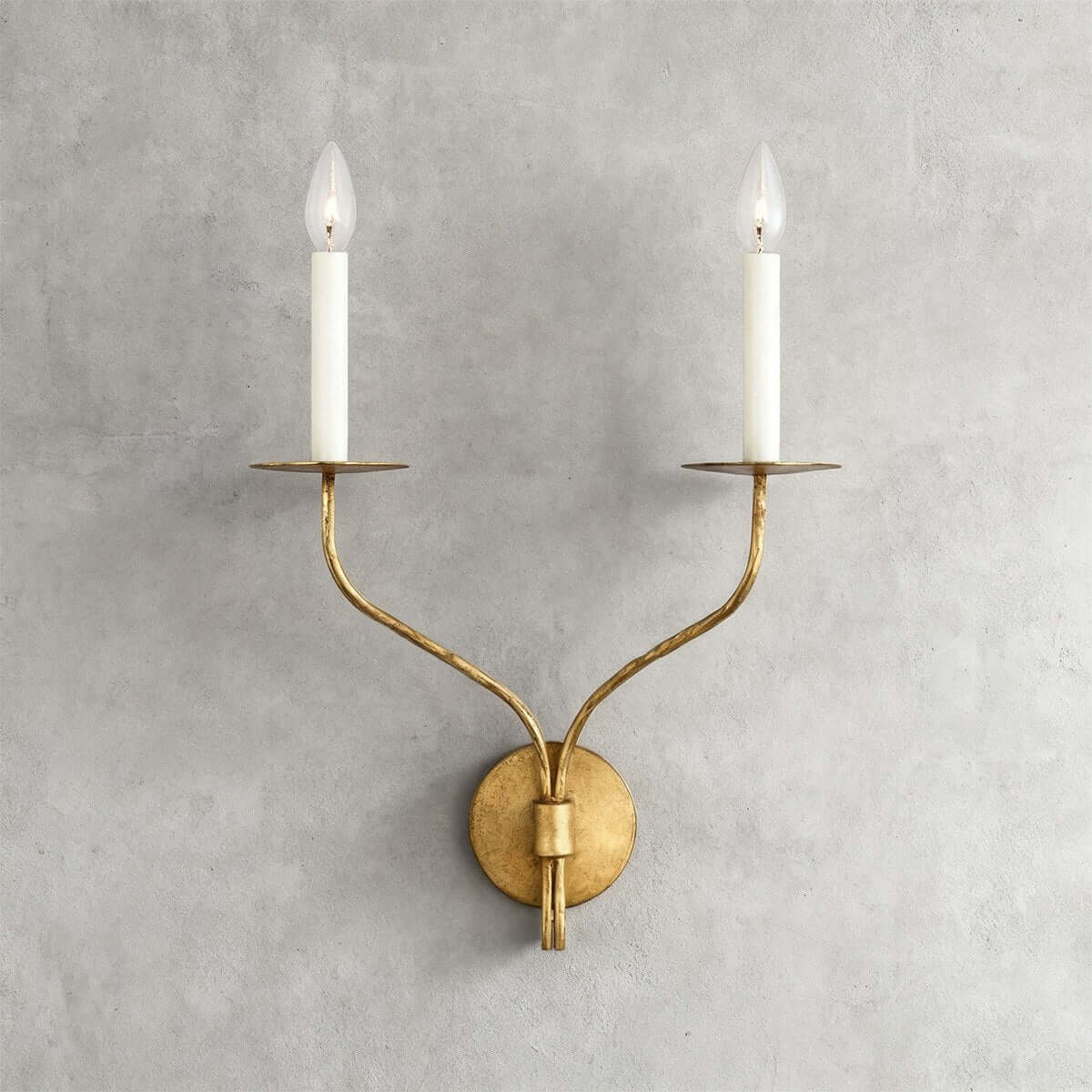 Avenli Candlestick Wall Sconce-Home & Garden > Lighting > Wall Lights & Sconces-Laren Fete-∅37cm × H47cm (∅14.6″ × H18.5″)-Brass-Laren Fete