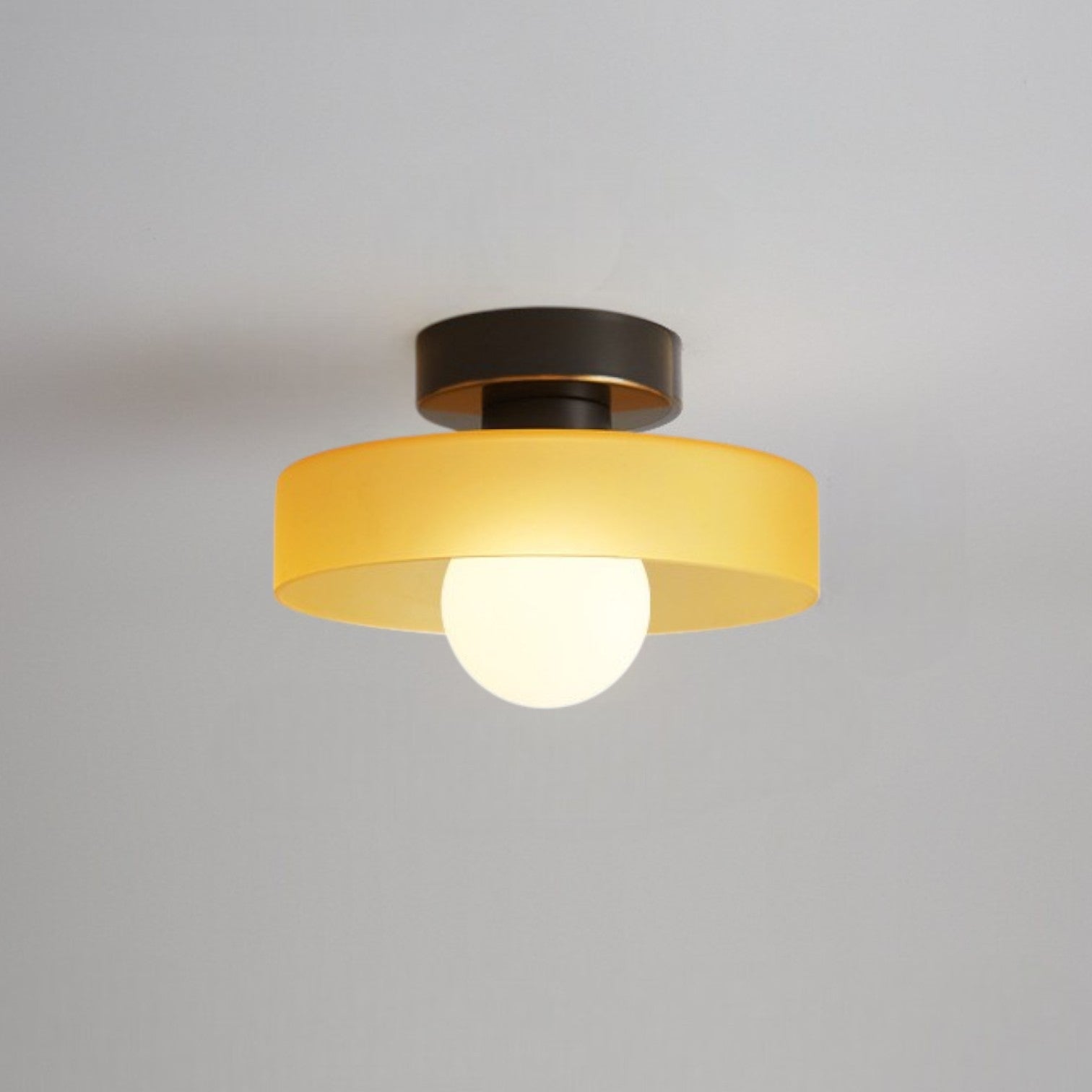 Bauhaus Flush Mount Ceiling Light | Glass, Dimmable LED 5