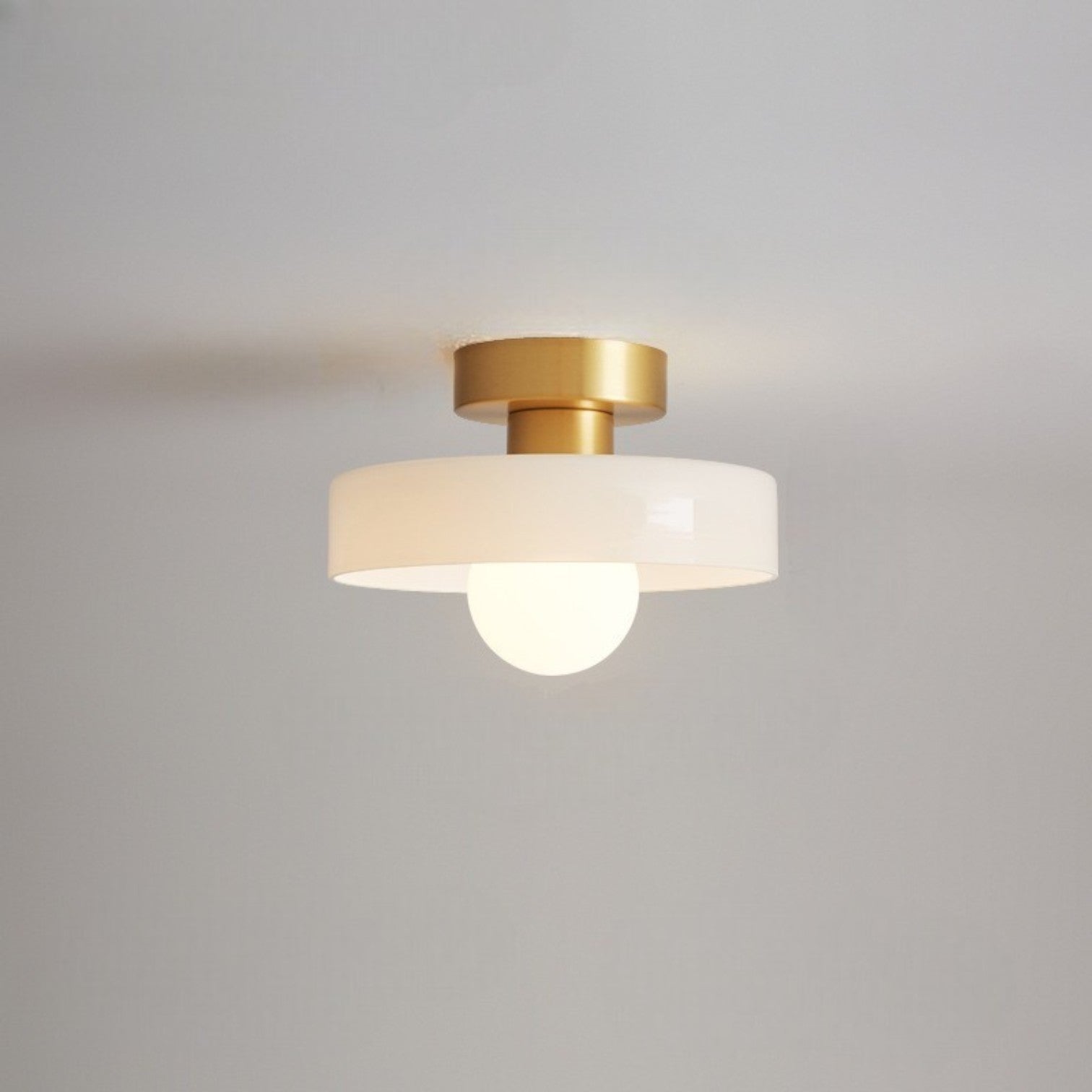 Bauhaus Flush Mount Ceiling Light | Glass, Dimmable LED 6