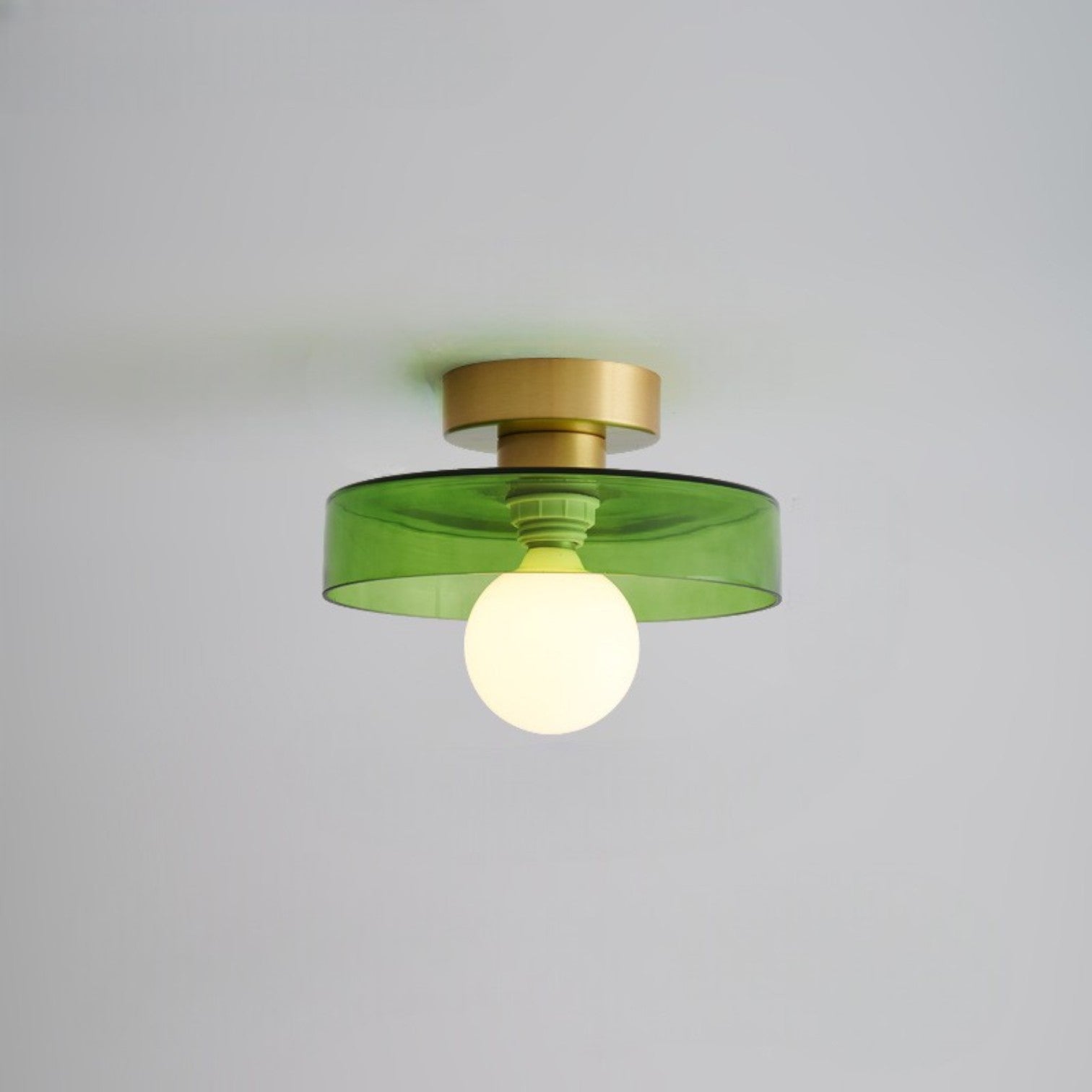 Bauhaus Flush Mount Ceiling Light | Glass, Dimmable LED 9