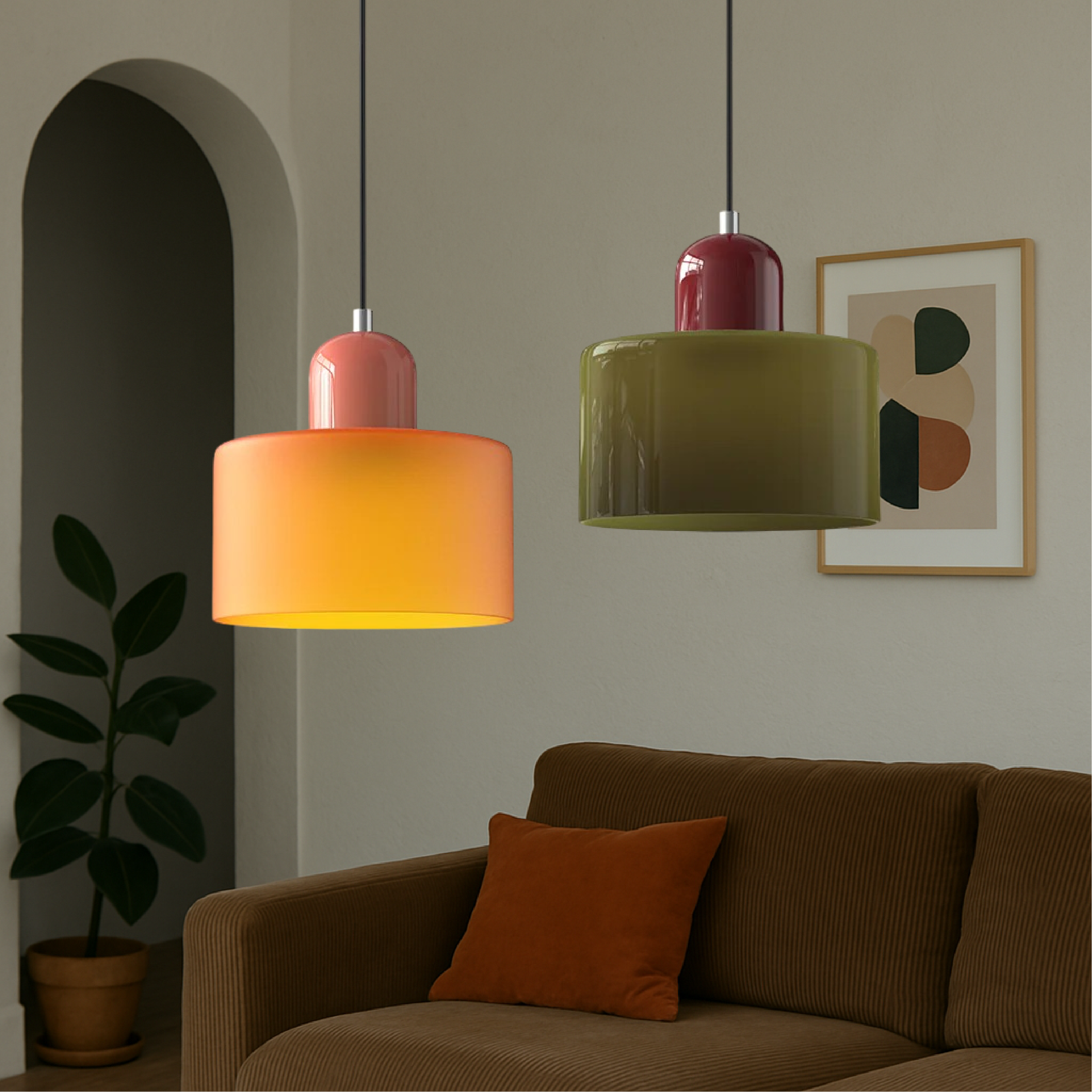 Bela Glass Pendant Light | Geometric Design, Modern Kitchen Lighting 4