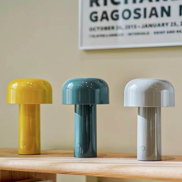 Bolla Cordless Mushroom Table Lamp-Home & Garden > Lighting > Table Lamps-Laren Fete-White-Laren Fete