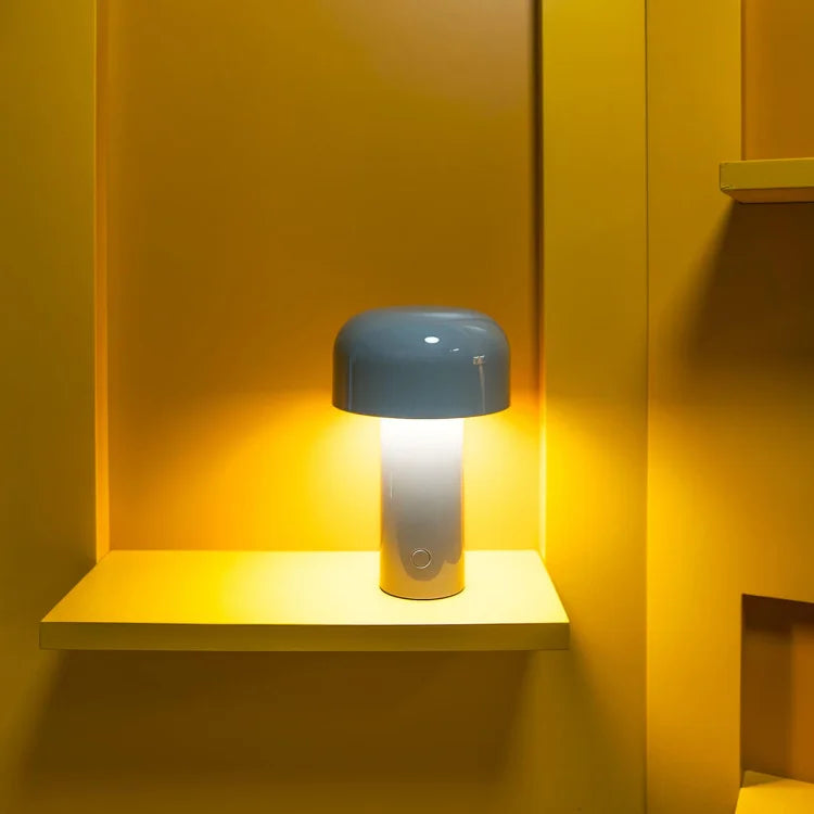 Bolla Cordless Mushroom Table Lamp-Home & Garden > Lighting > Table Lamps-Laren Fete-White-Laren Fete