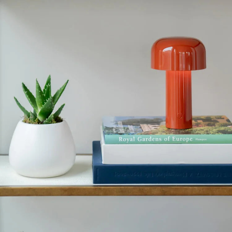 Bolla Cordless Mushroom Table Lamp-Home & Garden > Lighting > Table Lamps-Laren Fete-White-Laren Fete