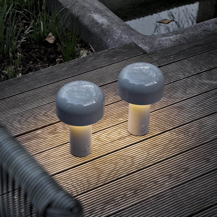 Bolla Cordless Mushroom Table Lamp-Home & Garden > Lighting > Table Lamps-Laren Fete-White-Laren Fete