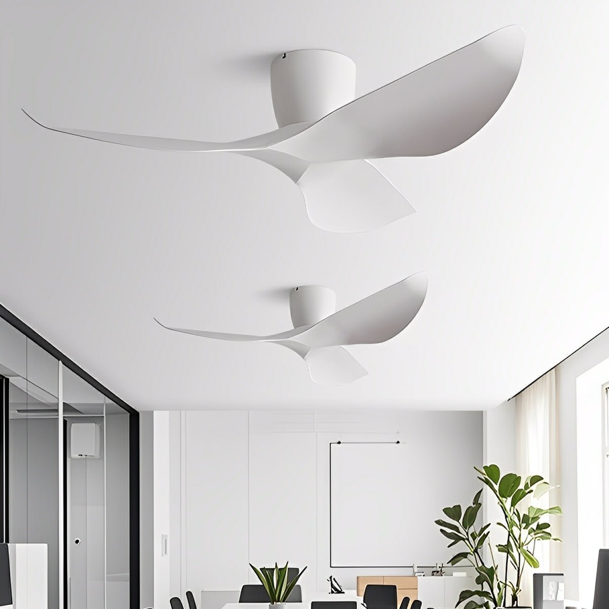 Breza DC Ceiling Fan | 6-Speed Reversible-Home & Garden > Lighting > Ceiling Fans-Laren Fete-White-38"-Wall Switch-Laren Fete