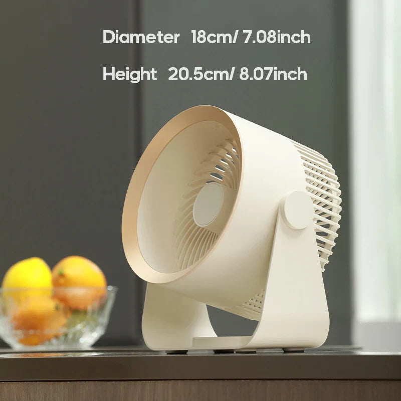 Brisk Compact Portable USB Fan – Rechargeable-Home & Garden > Heating, Cooling & Air > Fans > Personal Fans-Laren Fete-4000mAh Gray-Laren Fete