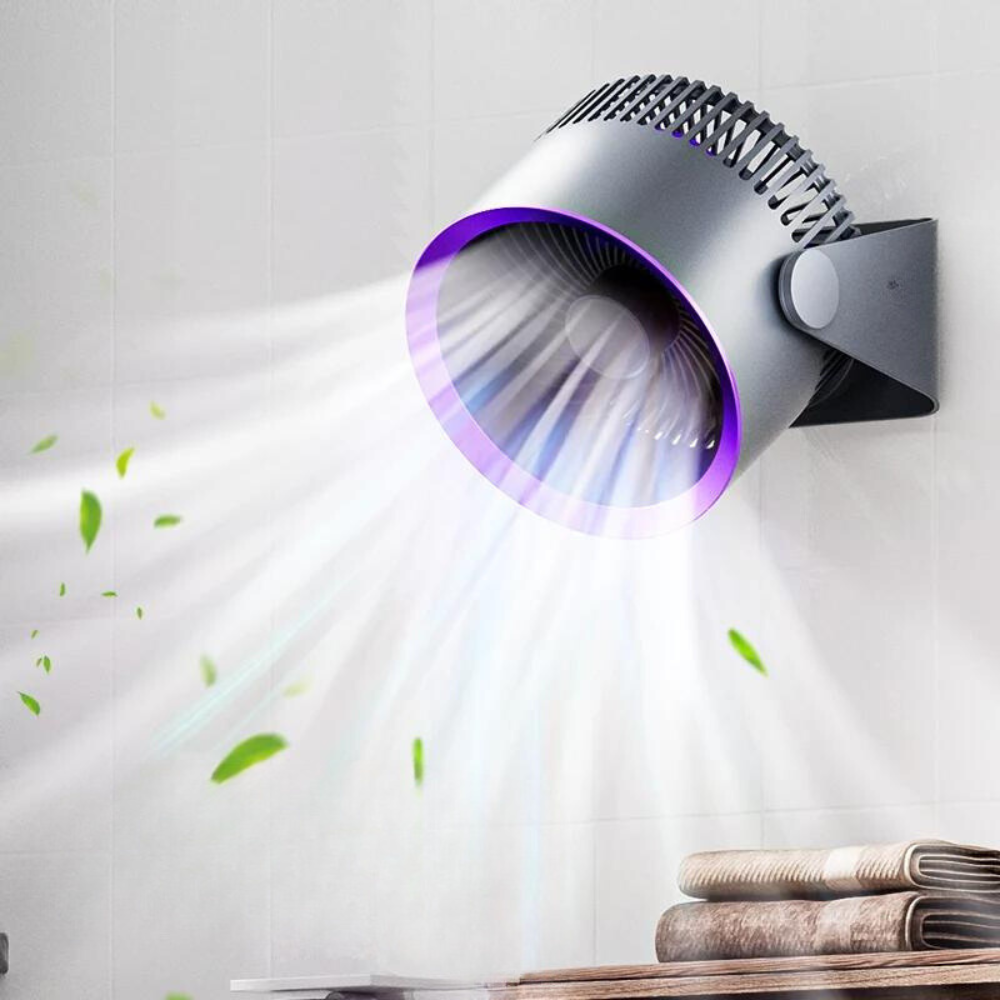 Brisk Compact Portable USB Fan – Rechargeable-Home & Garden > Heating, Cooling & Air > Fans > Personal Fans-Laren Fete-4000mAh Gray-Laren Fete