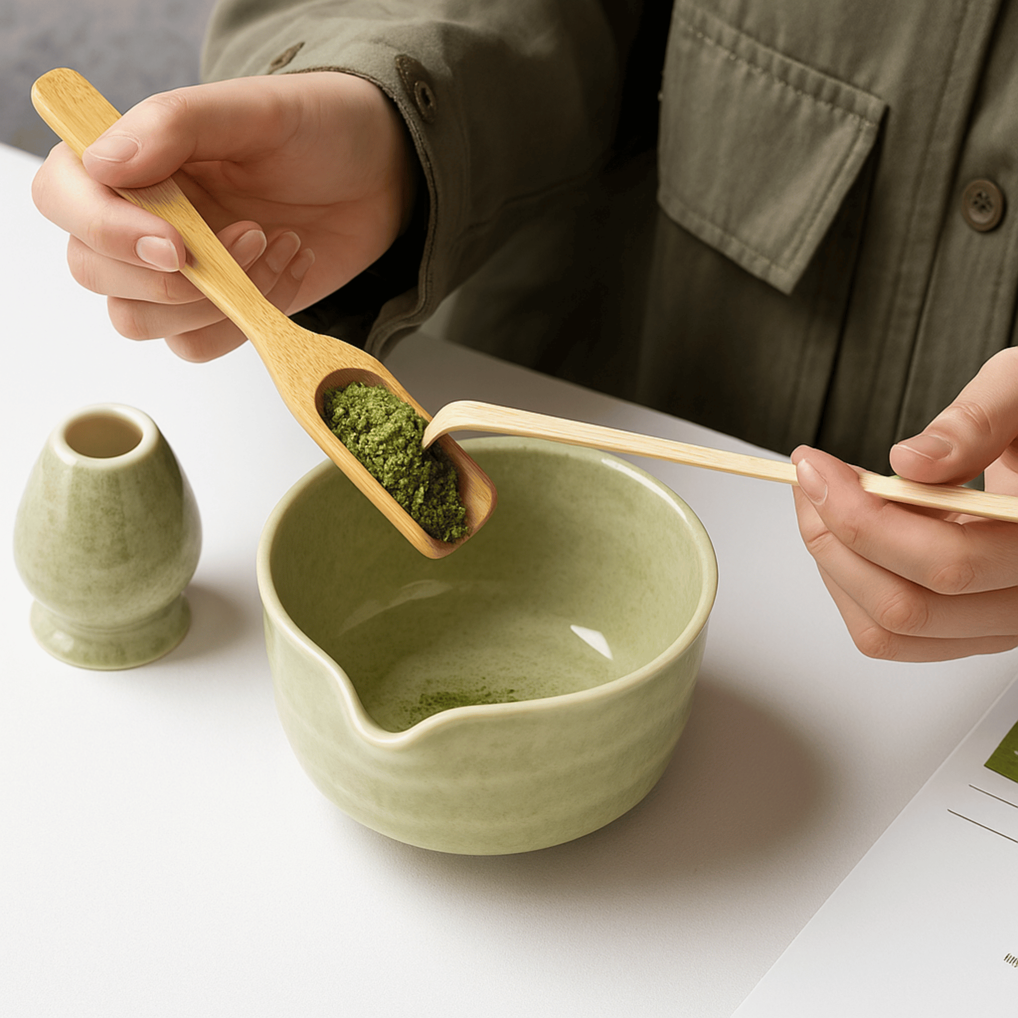 Chado Matcha Set – 6-Piece Ceramic & Bamboo-Home & Garden > Kitchen & Dining > Serveware > Tea Sets & Teapots-Laren Fete-Green Set-Laren Fete