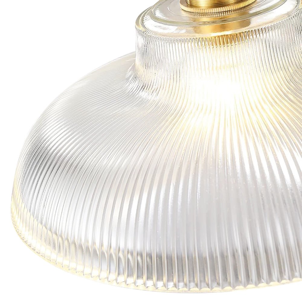 Chapeau Wide Ribbed Glass Pendant-Home & Garden > Lighting > Pendant Lights-Laren Fete-Small-Clear-Laren Fete