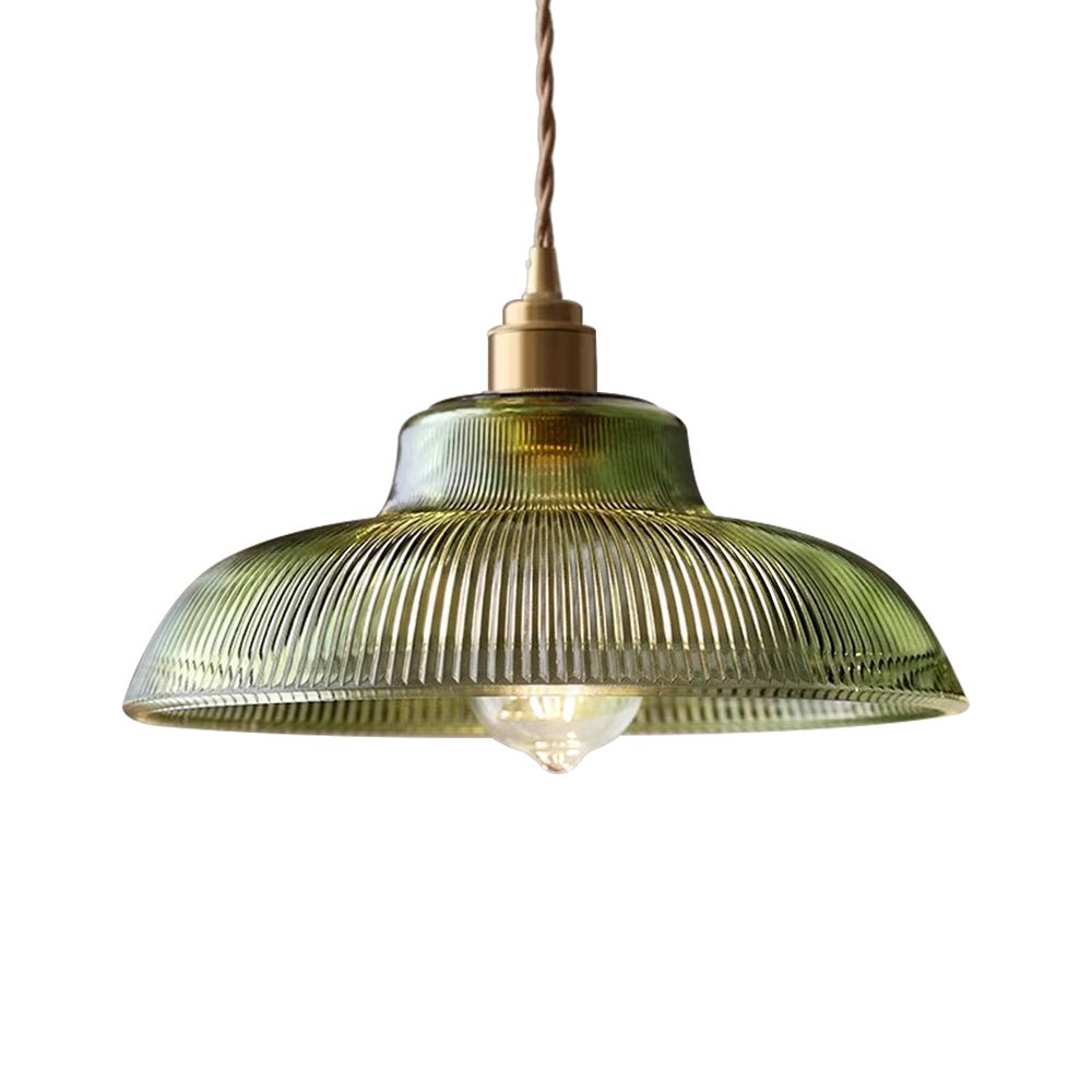 Chapeau Wide Ribbed Glass Pendant-Home & Garden > Lighting > Pendant Lights-Laren Fete-Small-Clear-Laren Fete