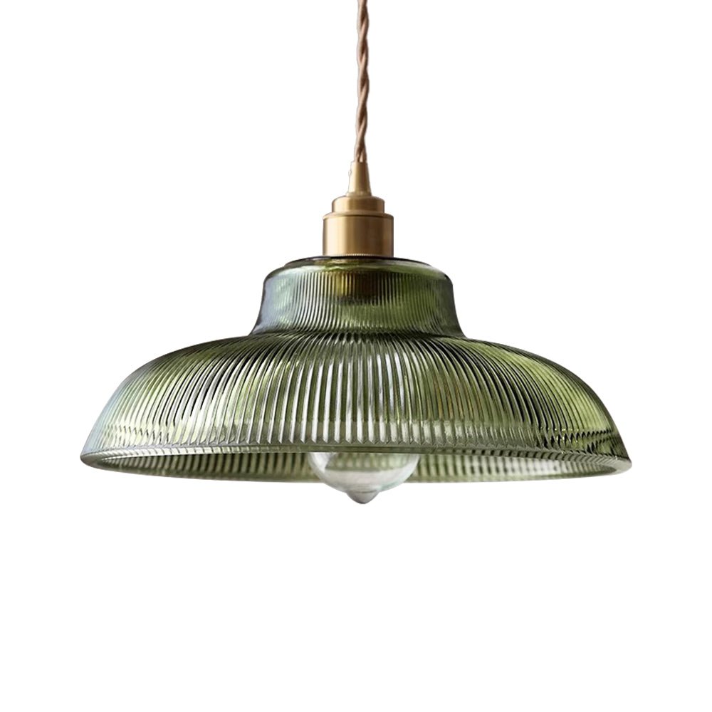 Chapeau Wide Ribbed Glass Pendant-Home & Garden > Lighting > Pendant Lights-Laren Fete-Small-Clear-Laren Fete