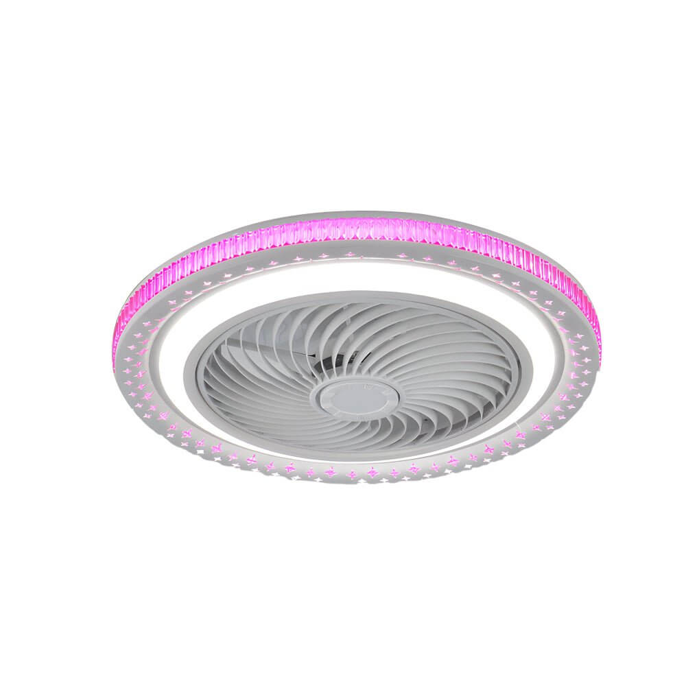 Cirrus Enclosed Bladeless Ceiling Fan with LED-Home & Garden > Lighting > Ceiling Fans-Laren Fete-WHITE-Laren Fete