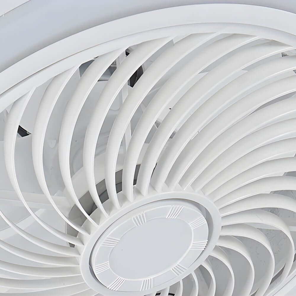 Cirrus Enclosed Bladeless Ceiling Fan with LED-Home & Garden > Lighting > Ceiling Fans-Laren Fete-WHITE-Laren Fete